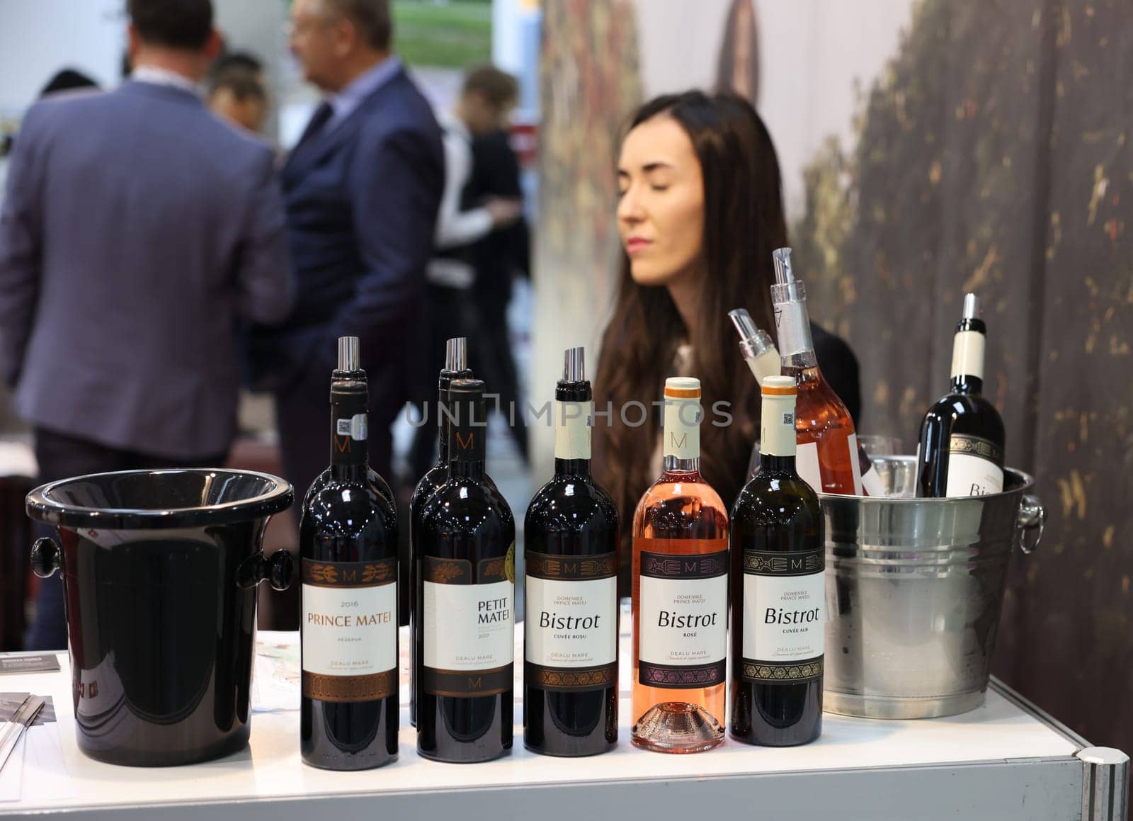 Cracow, Poland - November 17, 2022: International Wine Trade Fair ENOEXPO in Cracow. Producers of wine from all around the world meet the importers distributors and representatives.