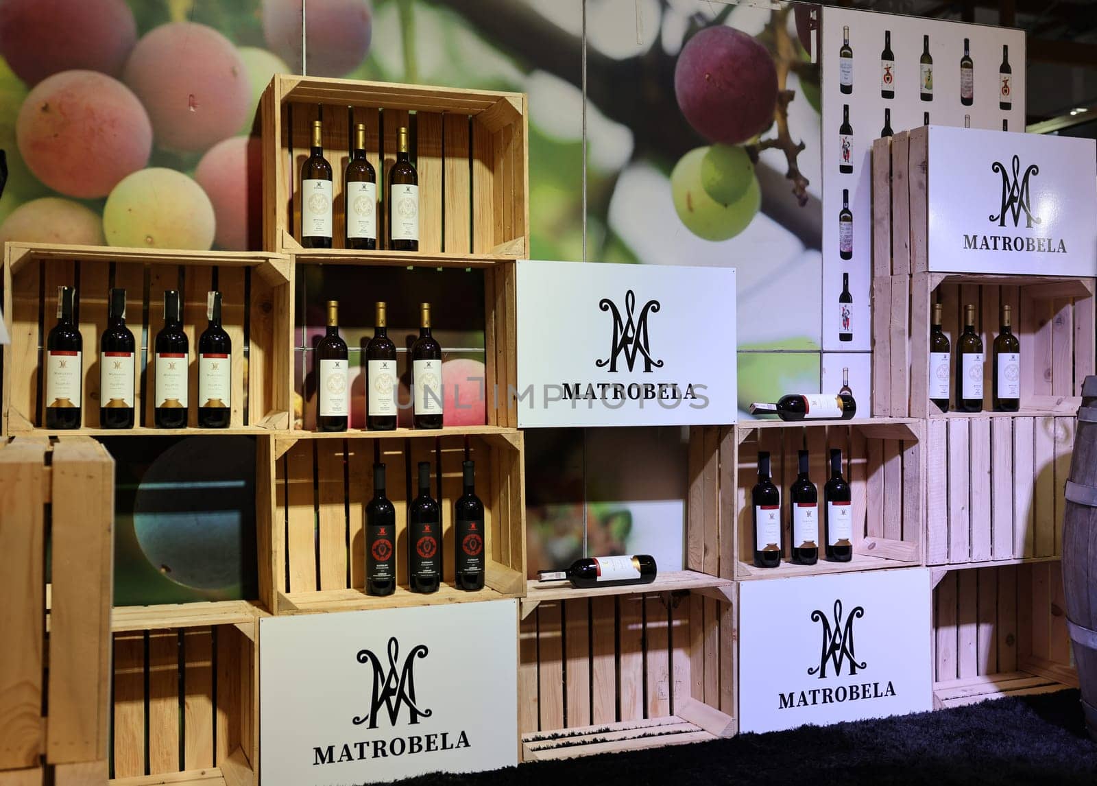 Cracow, Poland - November 17, 2022: International Wine Trade Fair ENOEXPO in Cracow. Producers of wine from all around the world meet the importers distributors and representatives.