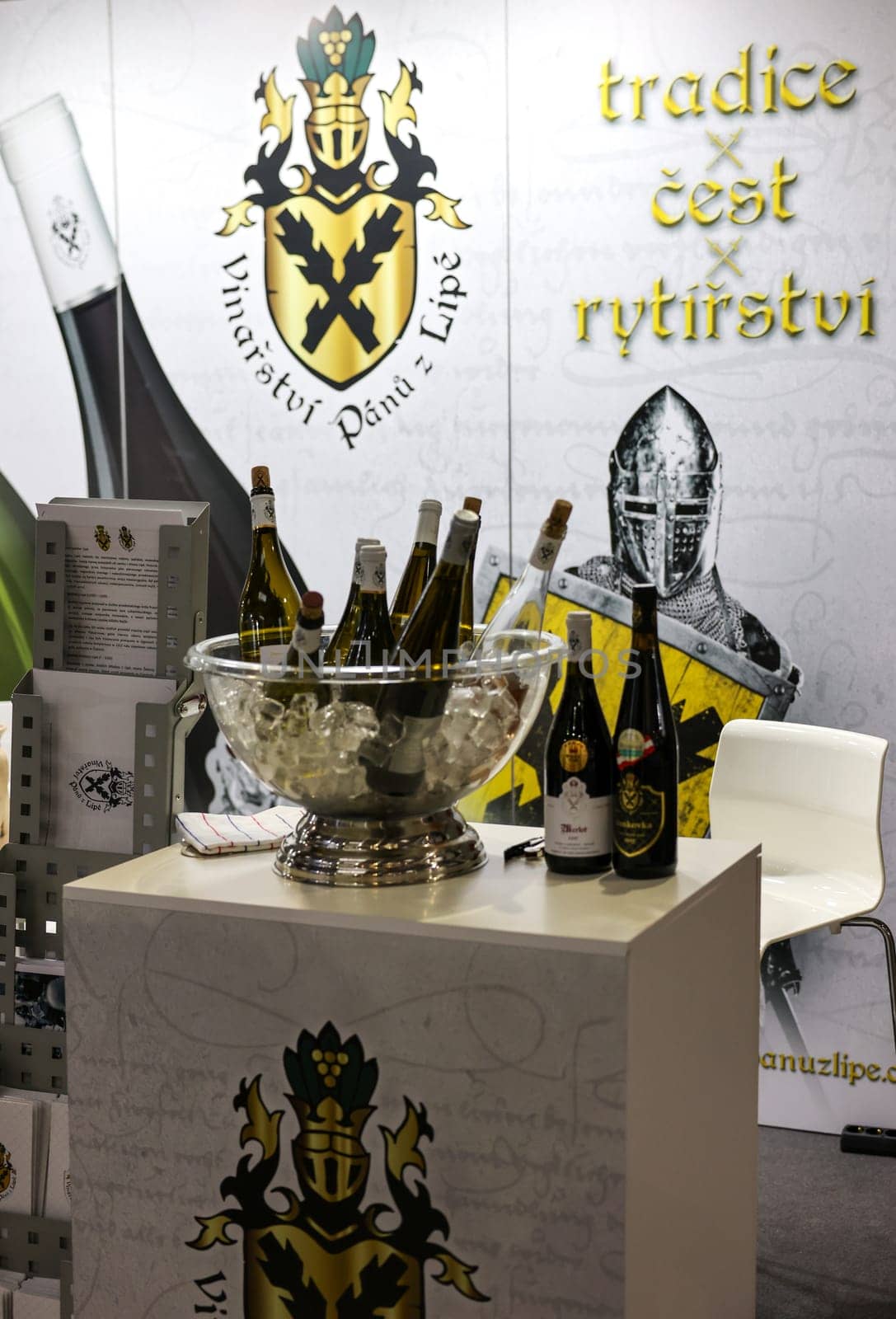 Cracow, Poland - November 17, 2022: International Wine Trade Fair ENOEXPO in Cracow. Producers of wine from all around the world meet the importers distributors and representatives.