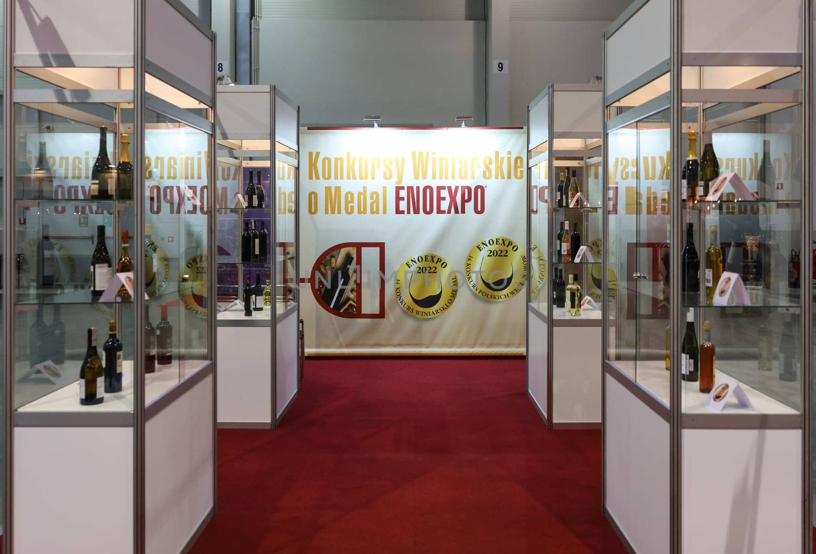 Cracow, Poland - November 17, 2022: International Wine Trade Fair ENOEXPO in Cracow. Producers of wine from all around the world meet the importers distributors and representatives.