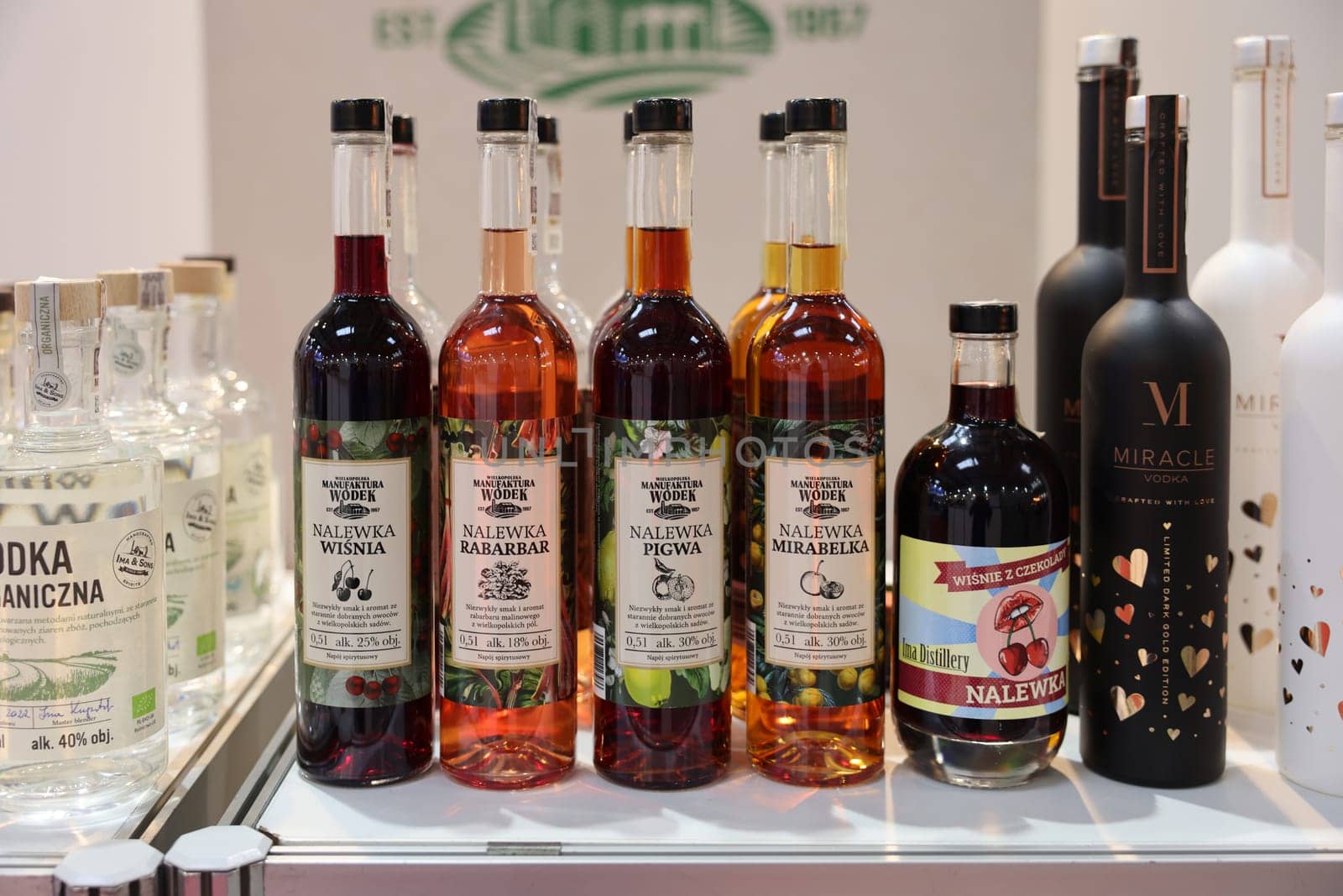 Cracow, Poland - November 17, 2022: International Wine Trade Fair ENOEXPO in Cracow. Producers of wine from all around the world meet the importers distributors and representatives.