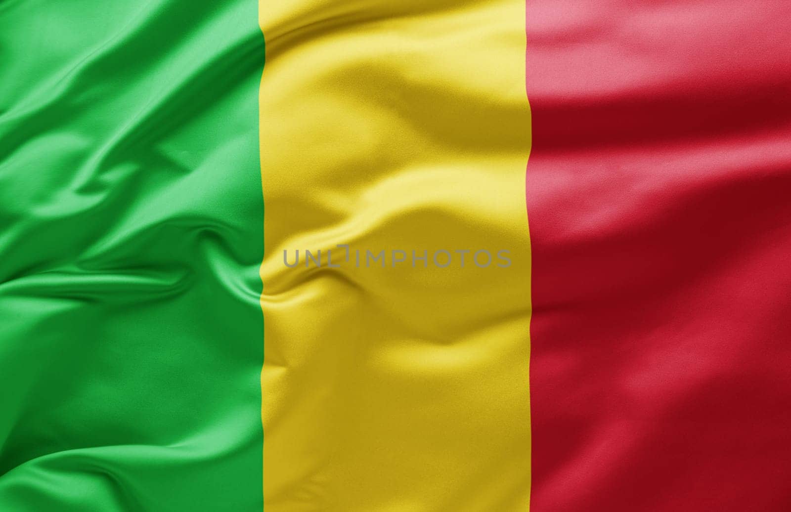 Waving national flag of Mali