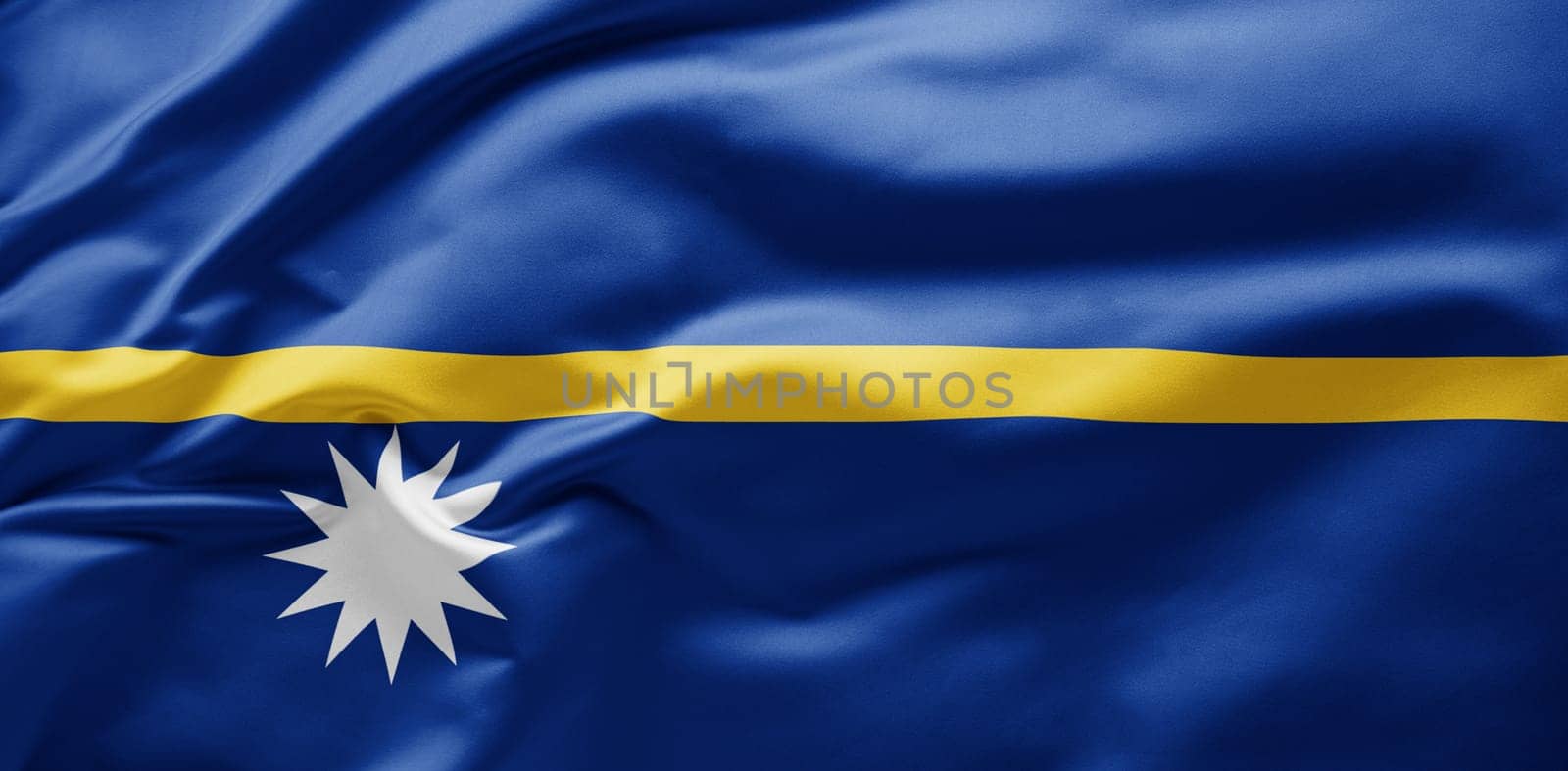 Waving national flag of Nauru