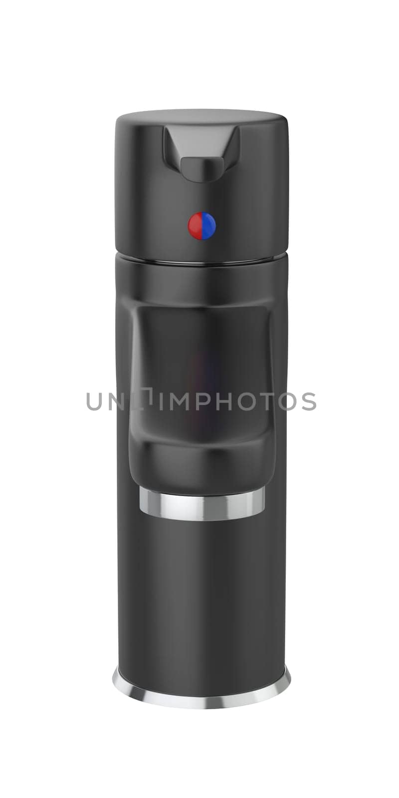 Matte black bathroom faucet on white background, front view
