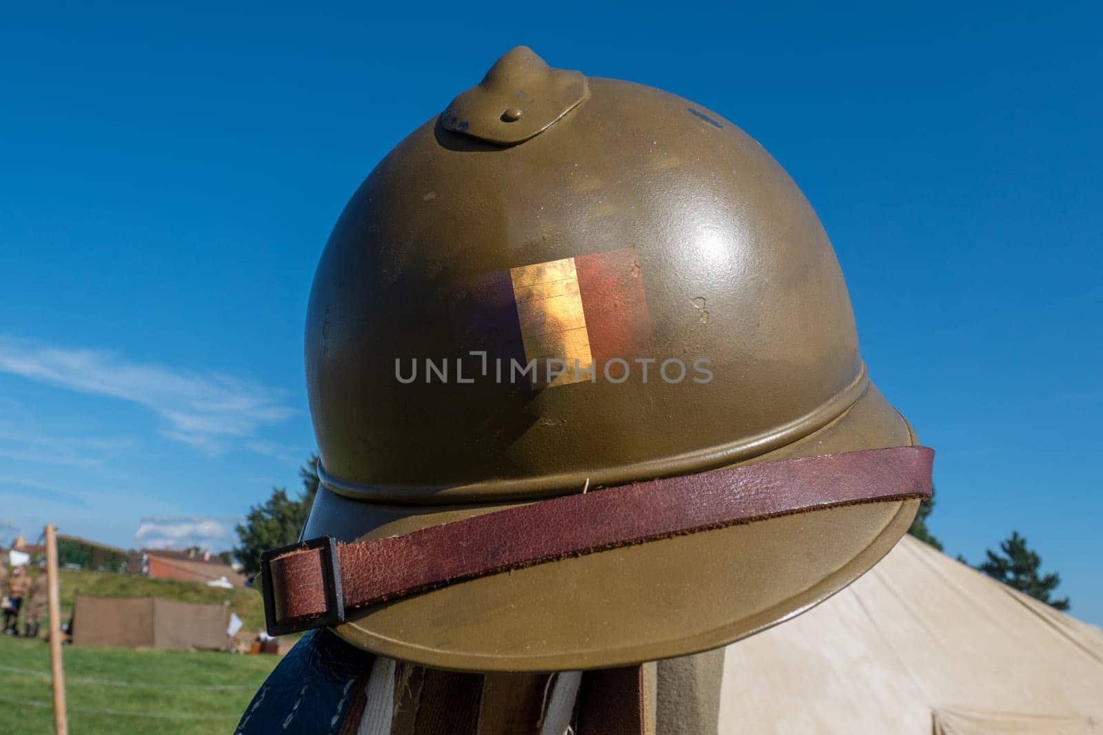 a World war two french military helmet
