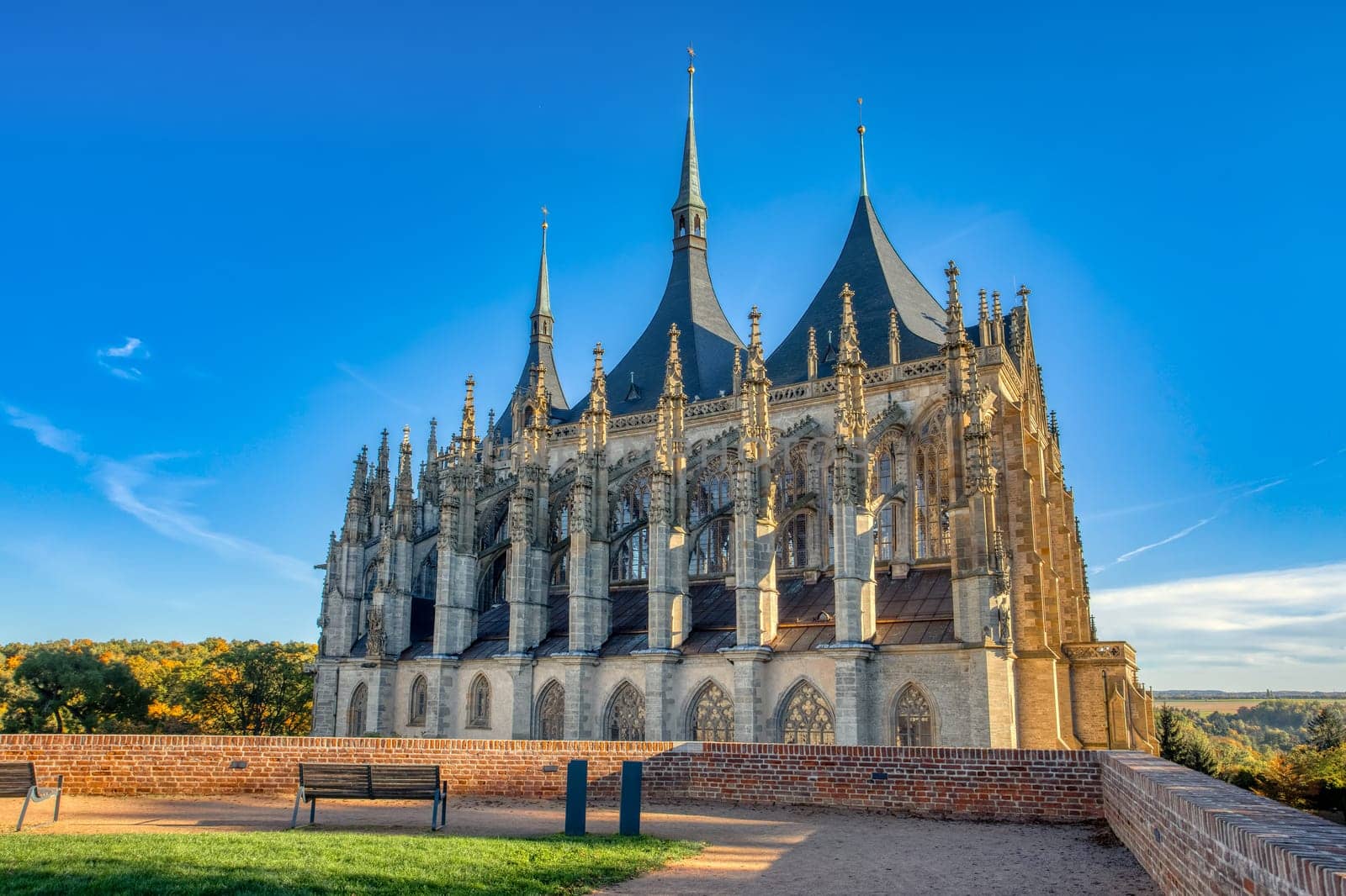 Famous Saint Barbara's Cathedral, Church, Czech: Chram svate Barbory, is a Roman Catholic church in Kutna Hora, Bohemia, UNESCO WORLD HERITAGE,Czech Republic, Europe