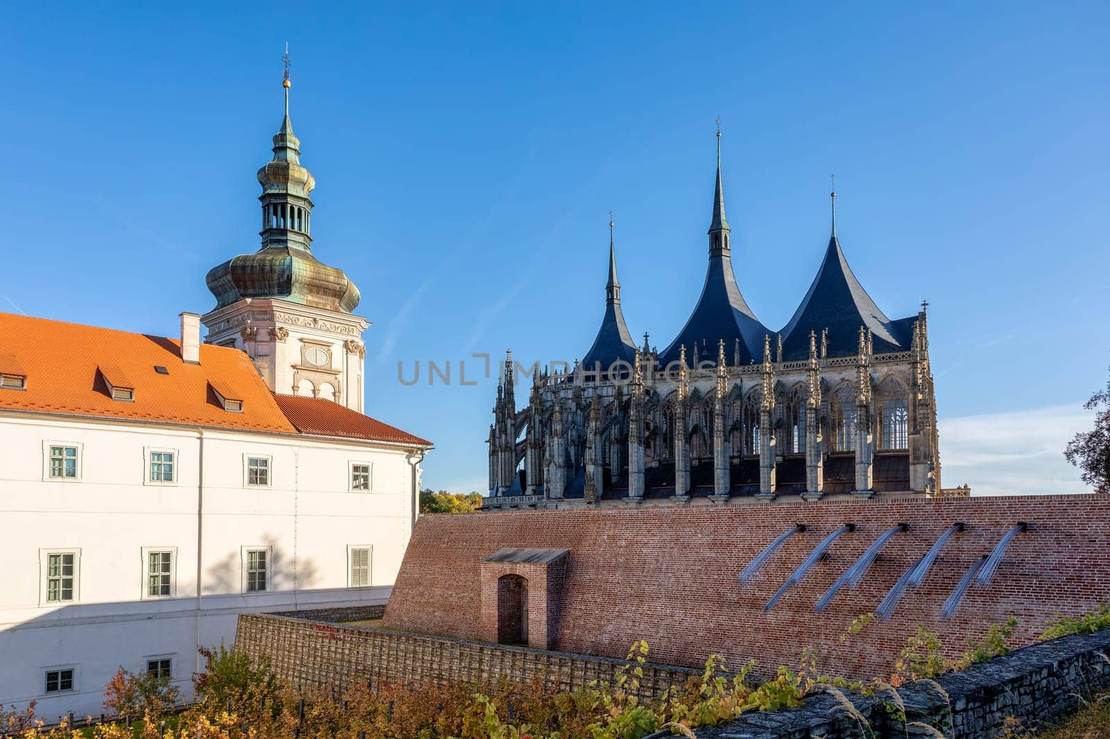 Famous Saint Barbara's Cathedral, Church, Czech: Chram svate Barbory, is a Roman Catholic church in Kutna Hora, Bohemia, UNESCO WORLD HERITAGE,Czech Republic, Europe