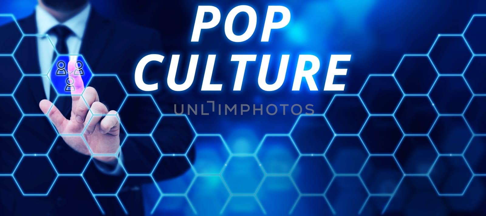 Handwriting text Pop Culture, Internet Concept describes the lifestyle and tastes of the majority of mostly younger people