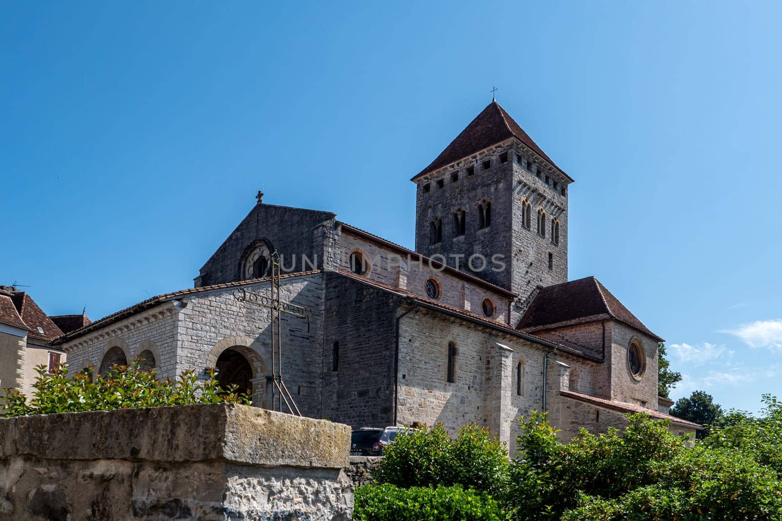 The apse of the Saint-André church in Sauveterre-de-Béarn