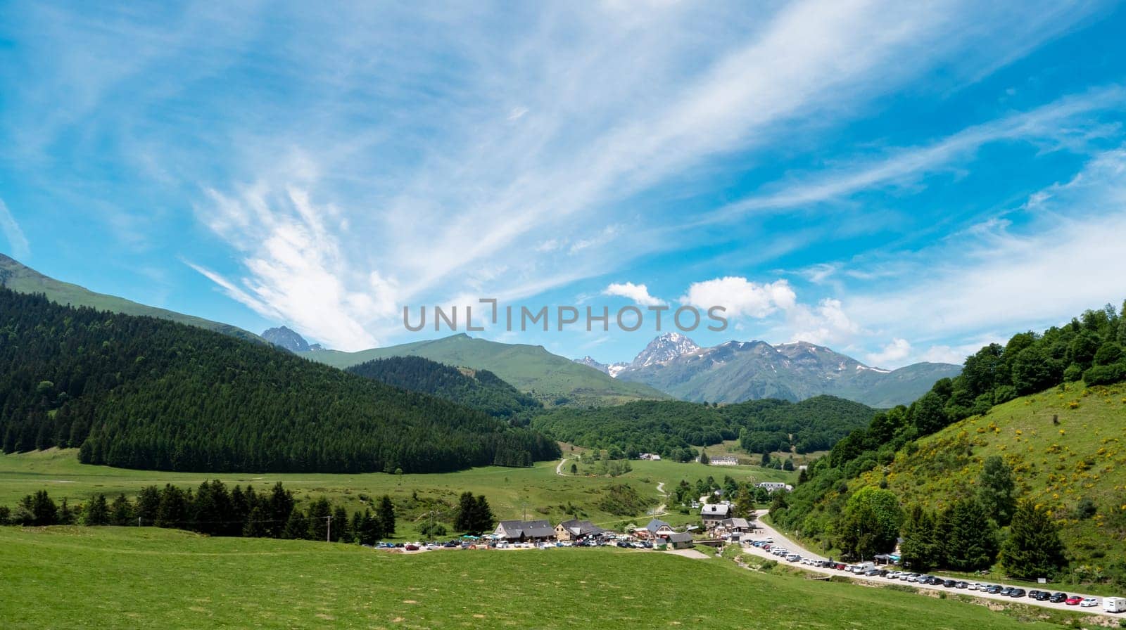 view of Payolle and Pic du Midi de Bigorre in the french Pyrenees