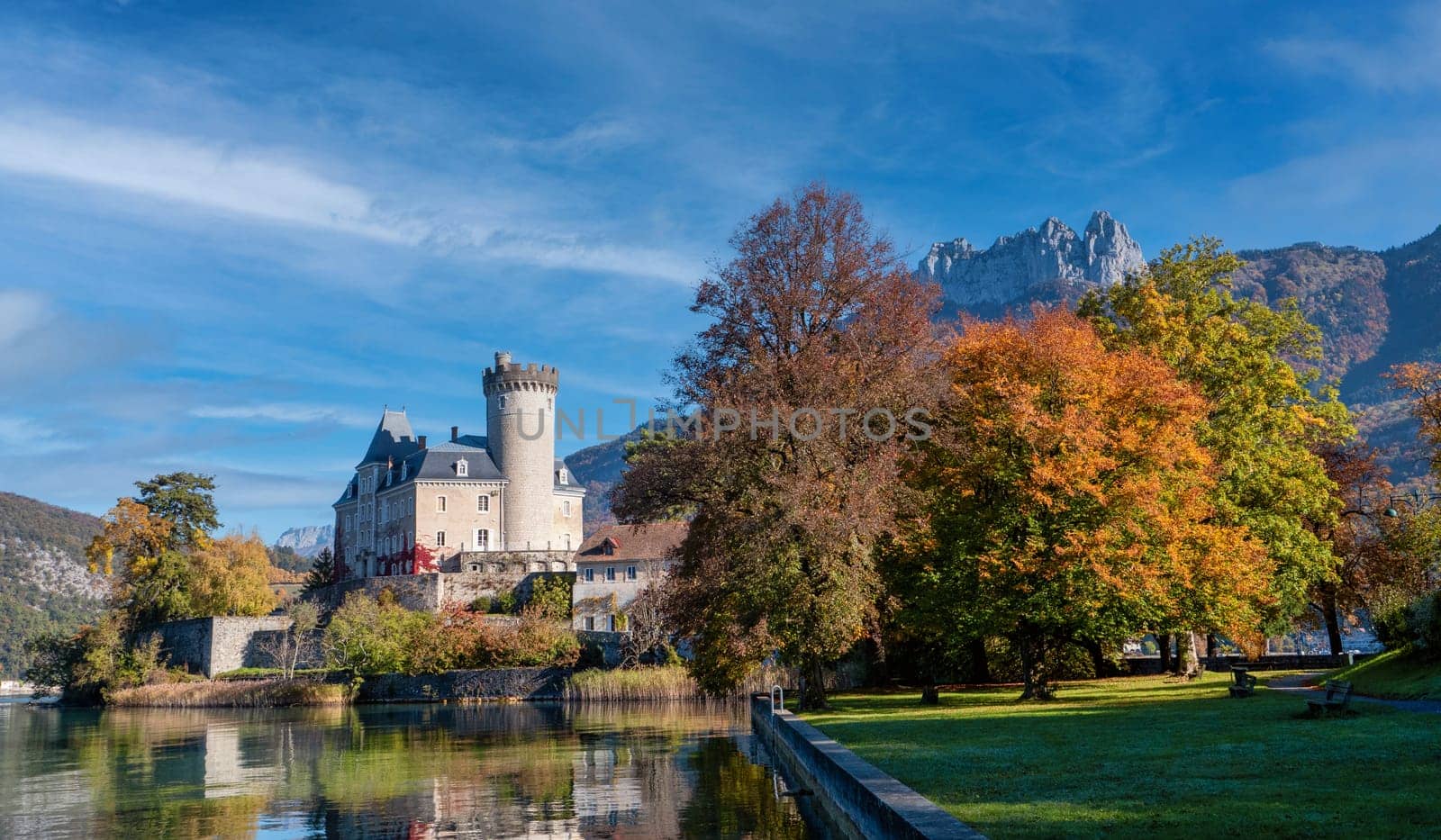 a Castle of Duingt, near the lake of Annecy, France