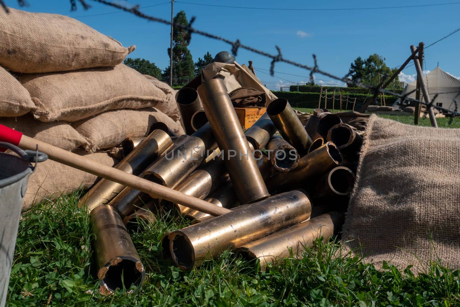 Old military shells. the Weapons of world war II