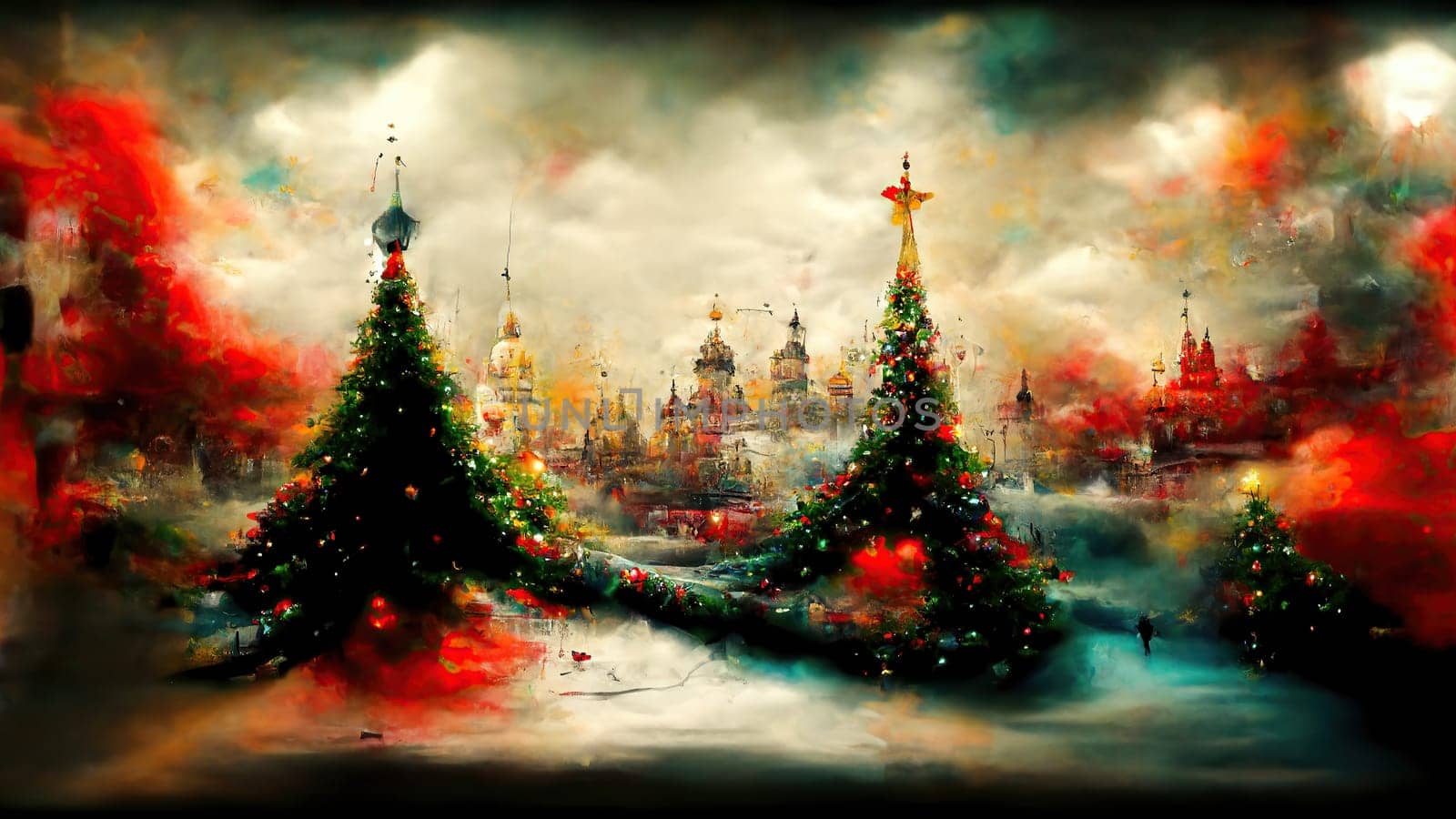 Conceptual romantic christmas theme created by Artificial Art.