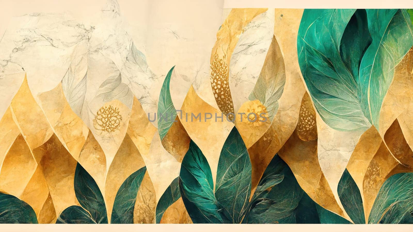 Modern Art nouveau abstract Background. Generative Artificial Intelligence ai illustration.
