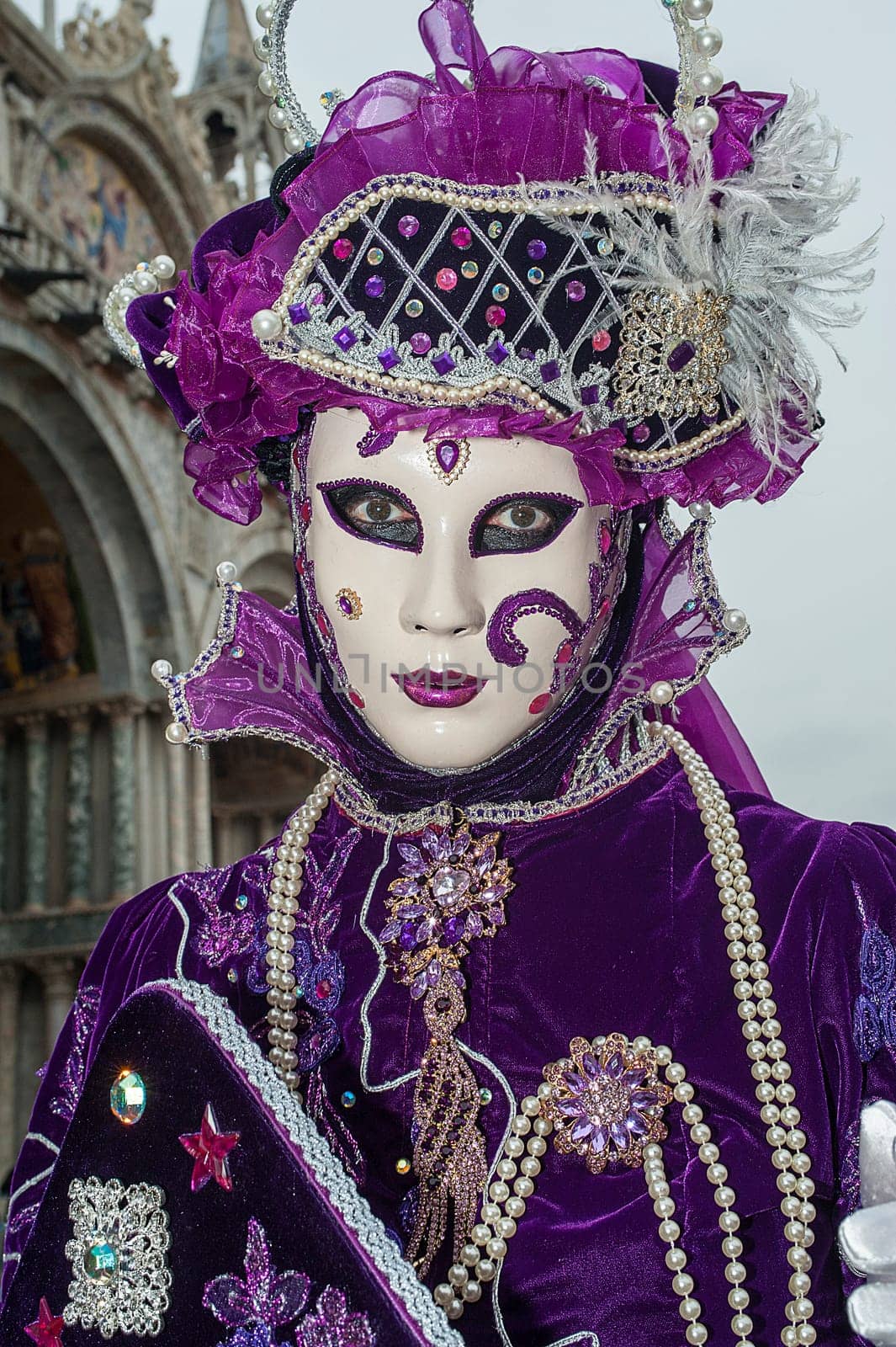 Venice, Italy - February 7 2018 - The Masks of carnival 2018. The Carnival of Venice (Italian: Carnevale di Venezia) is an annual festival held in Venice, Italy. The Carnival ends with the Christian celebration of Lent, forty days before Easter, on Shrove Tuesday (Martedì Grasso or Mardi Gras), the day before Ash Wednesday. The festival is world-famous for its elaborate masks.