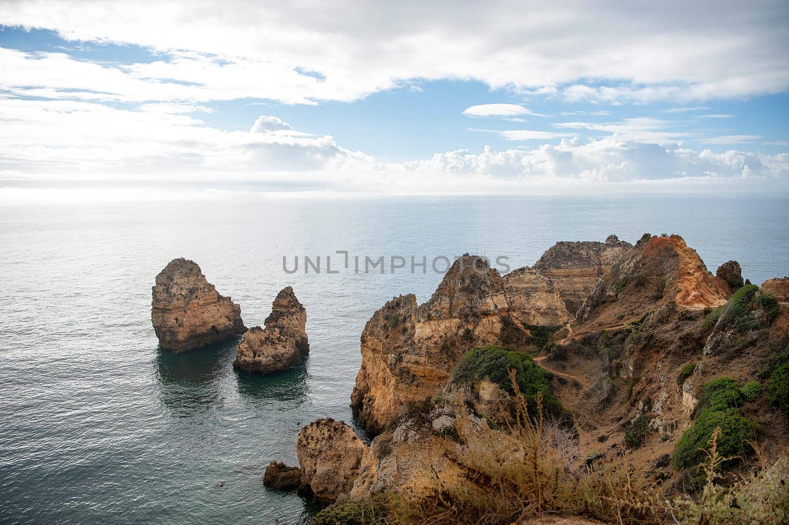 The rock formation of Ponta de Piedade - Lagos - Portugal.......................