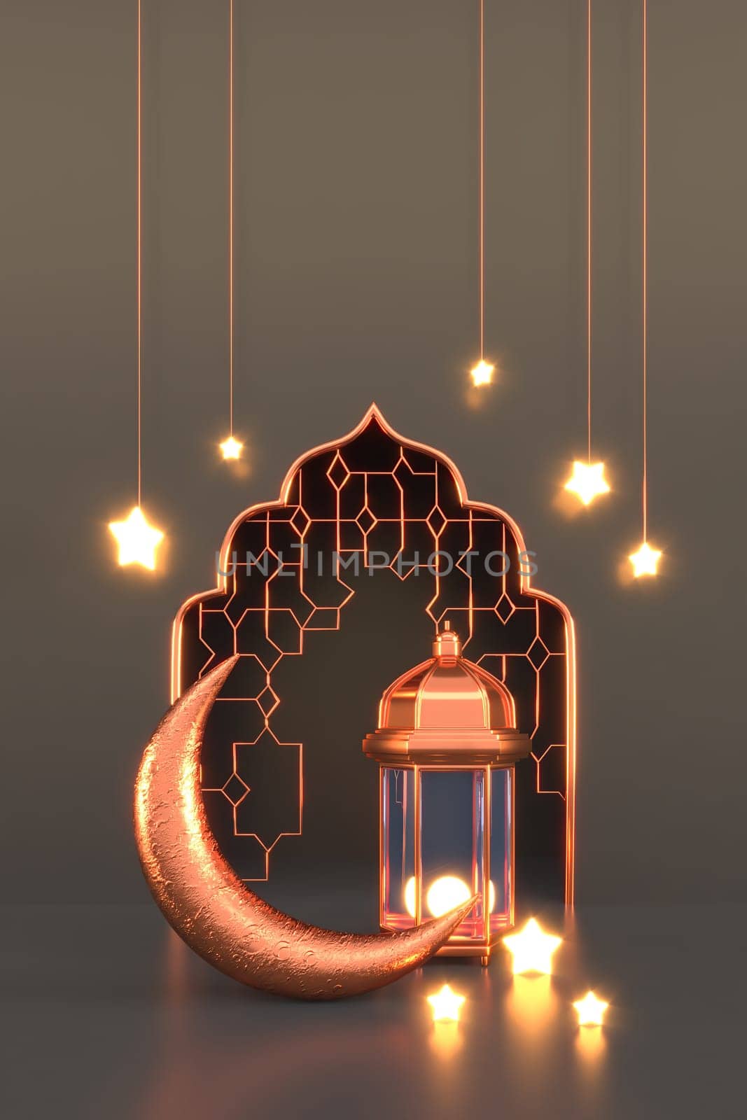 Ramadan Kareem Greeting Background Islamic 3d illustration design