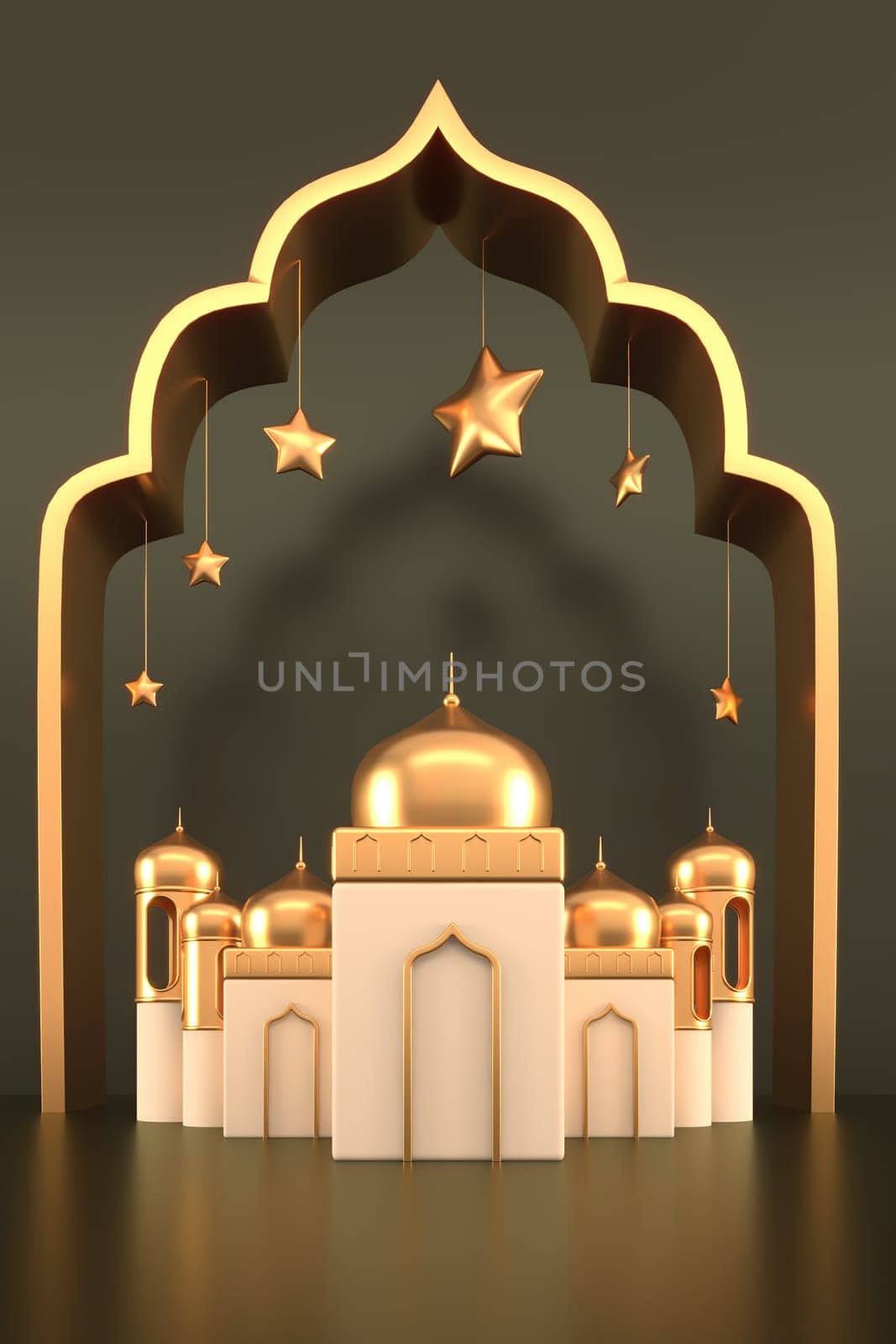 Ramadan Kareem Greeting Background Islamic 3d illustration design