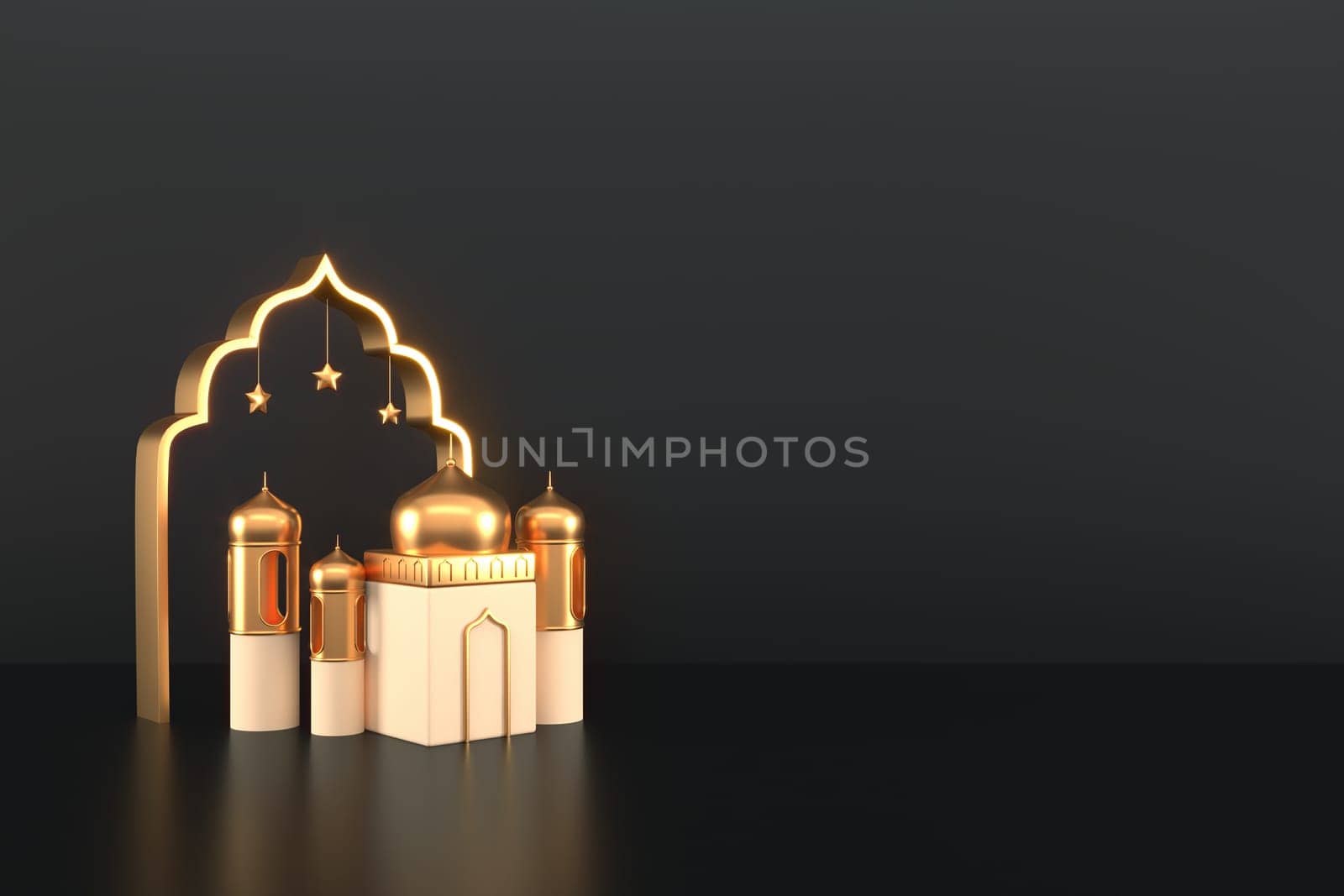 Ramadan Kareem Greeting Background Islamic 3d illustration design