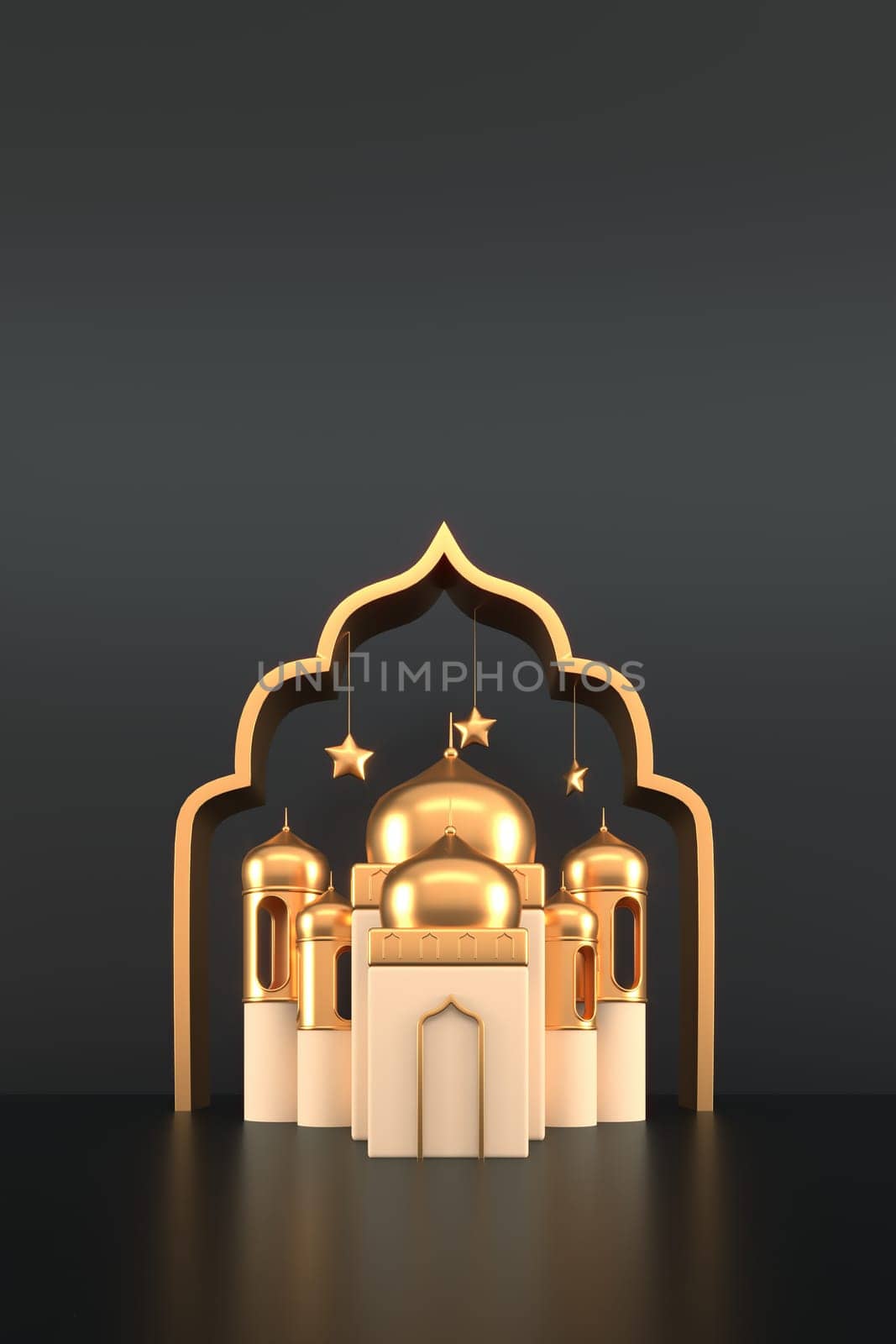 Ramadan Kareem Greeting Background Islamic 3d illustration design