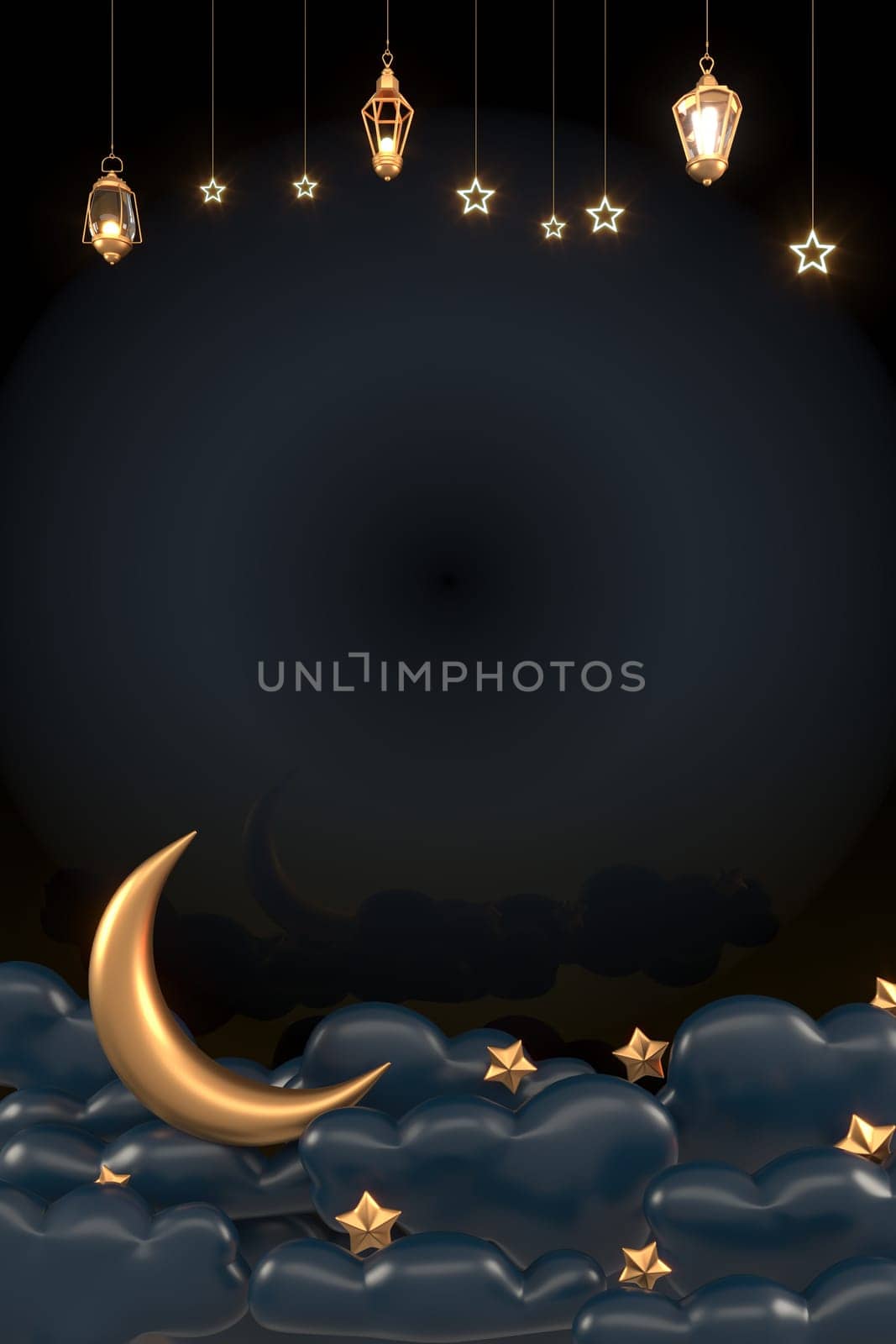 Ramadan Kareem Greeting Background Islamic 3d illustration design