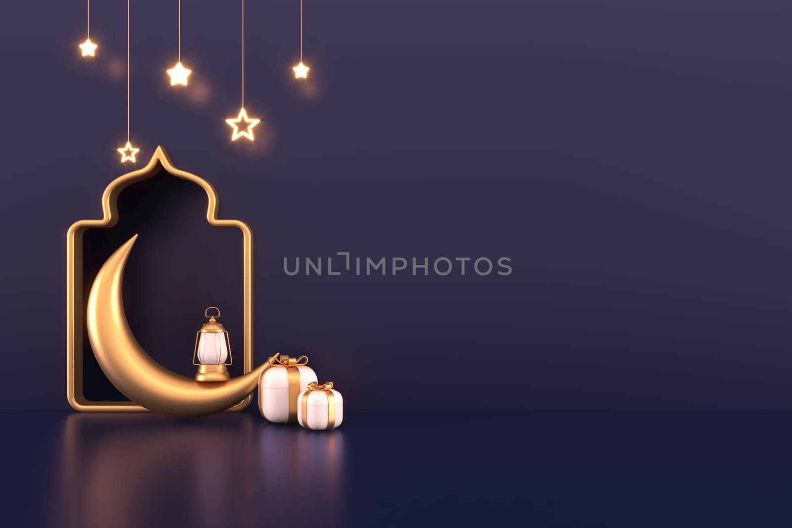 Ramadan Kareem Greeting Background Islamic 3d illustration design