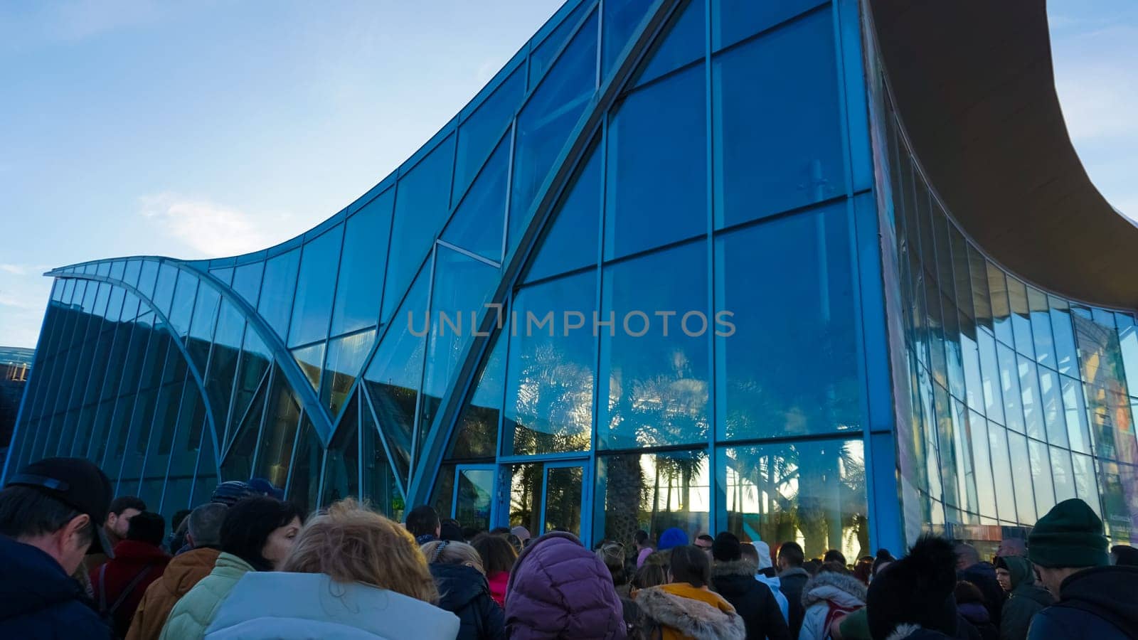 Busteni, Romania - January 1, 2023: Therme Bucharest - the largest entertainment and wellness family complex for rest and relaxation