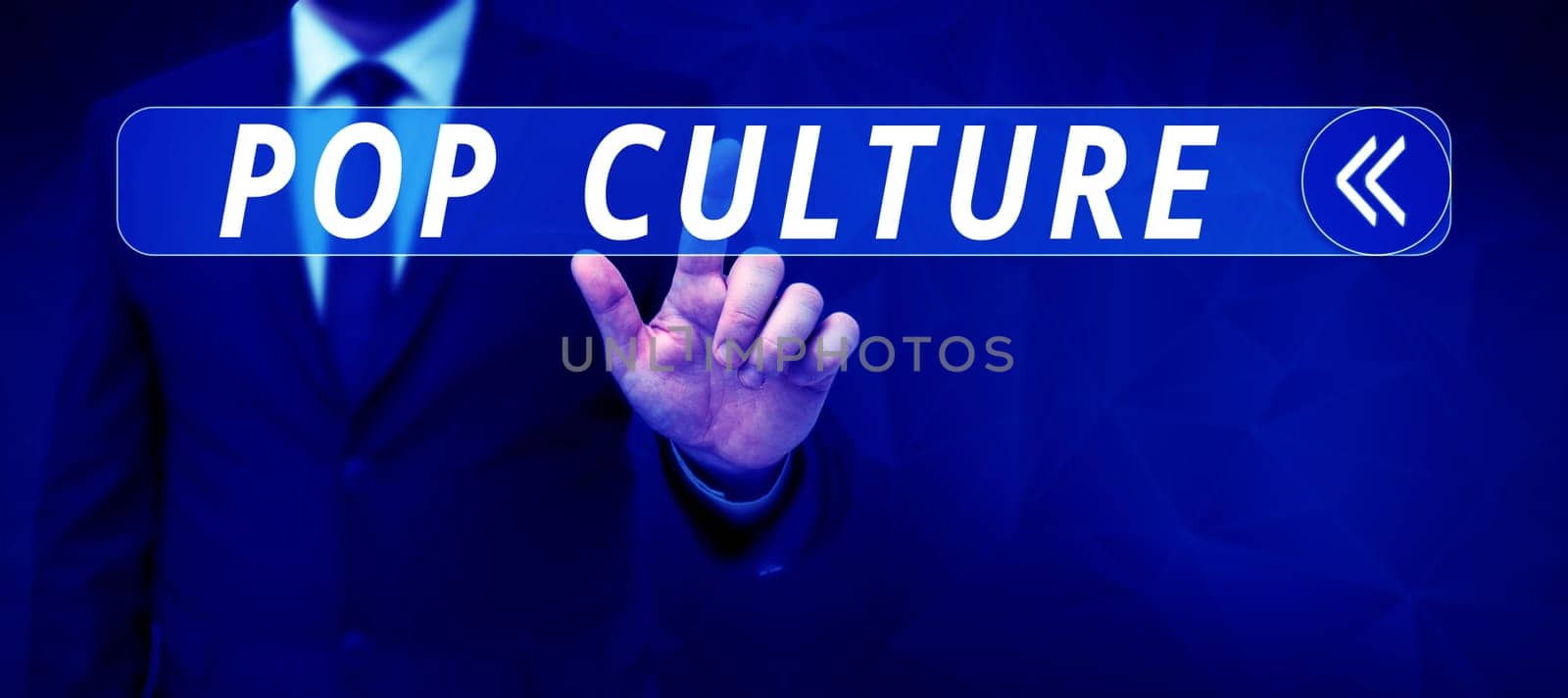 Text caption presenting Pop Culture, Word for describes the lifestyle and tastes of the majority of mostly younger people
