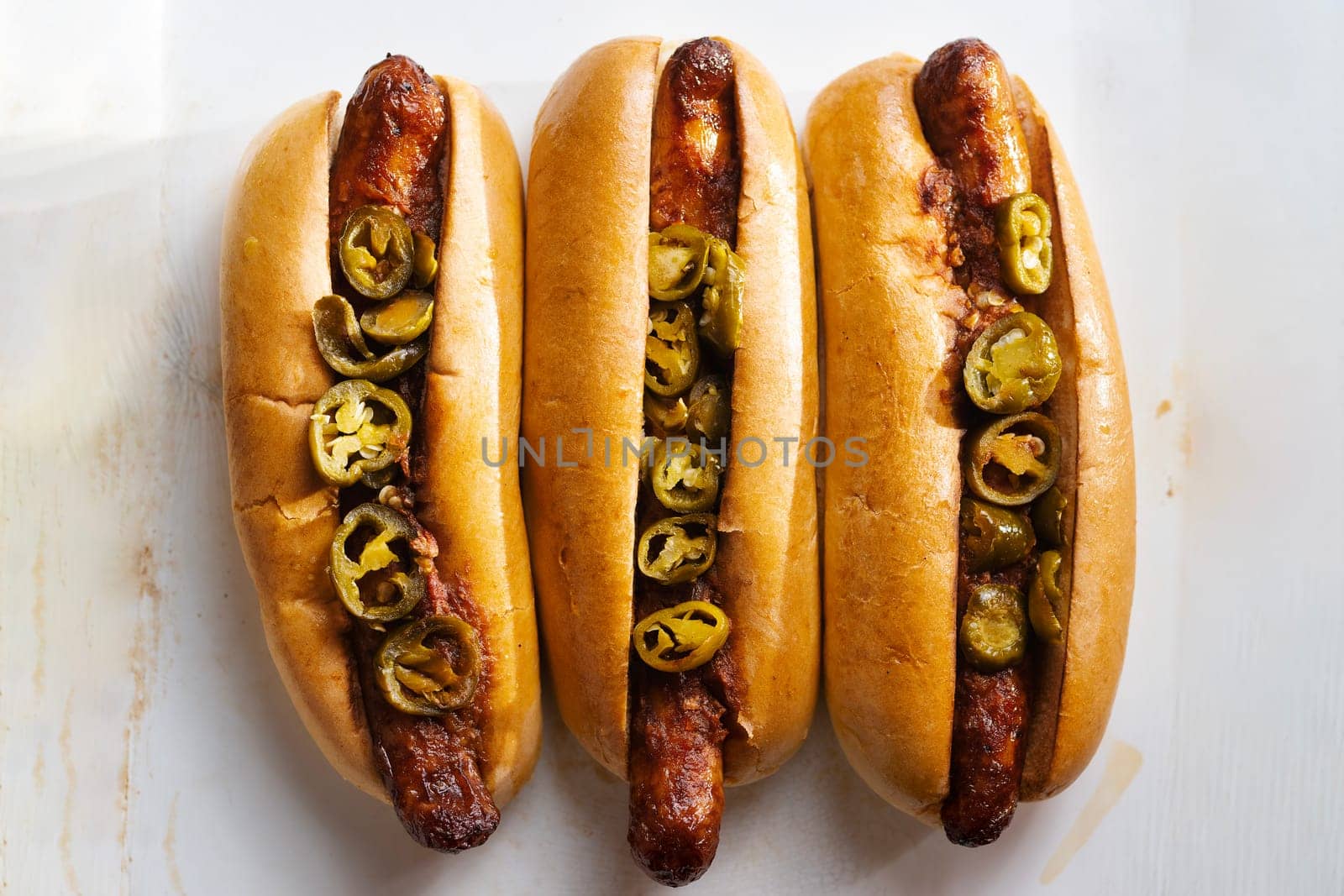 rustic american street food spicy chili hotdog