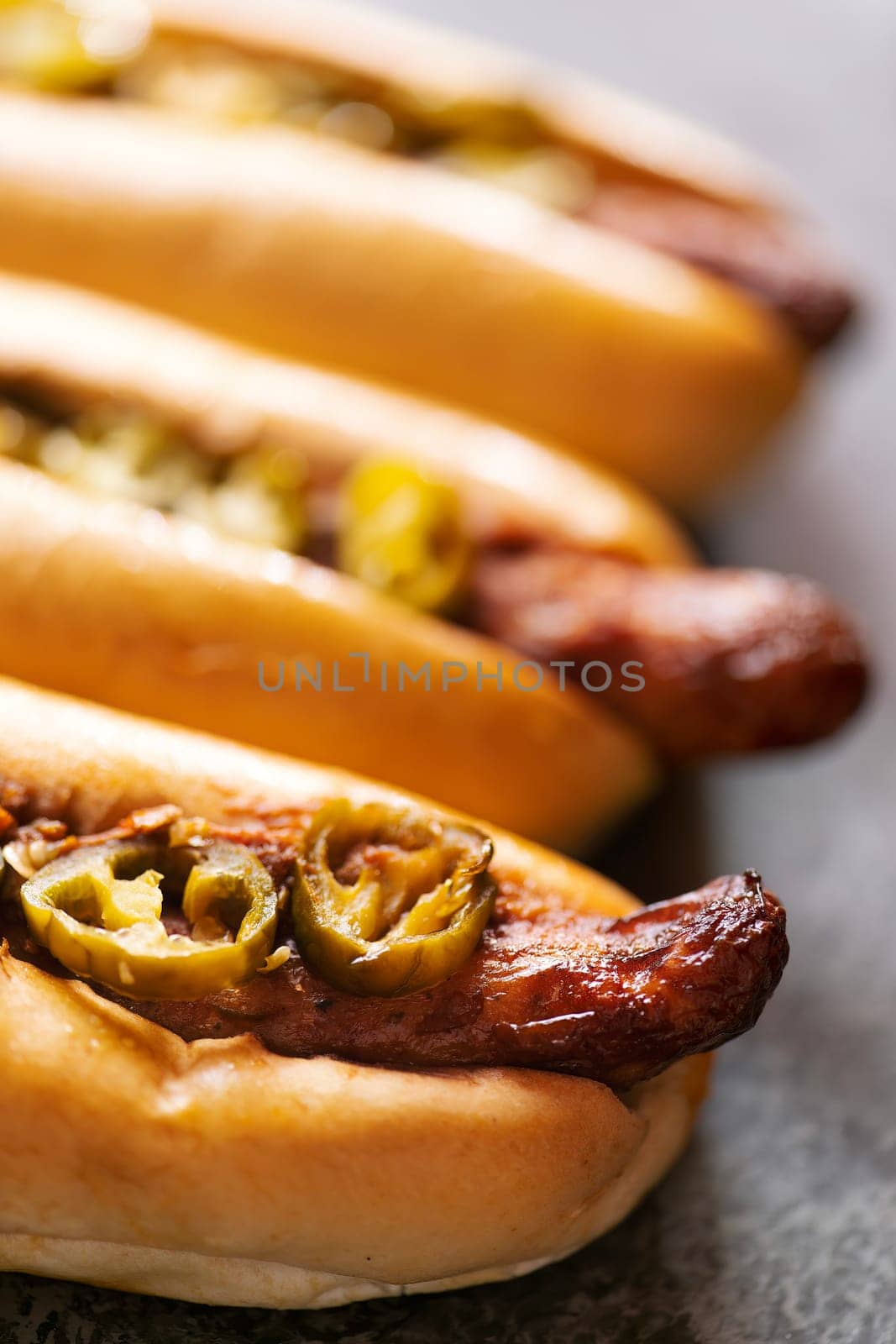 rustic american street food spicy chili hotdog