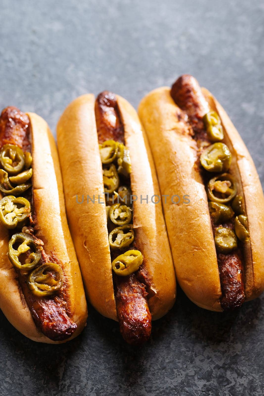 rustic american street food spicy chili hotdog