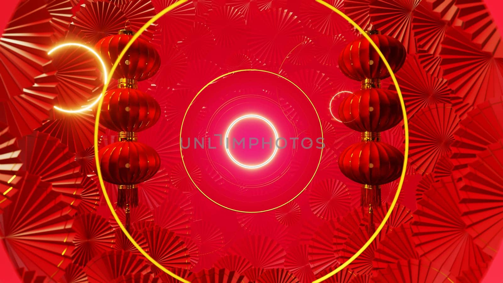 3D illustration Background for advertising and wallpaper in festival and chinese celebrate scene. 3D rendering in decorative concept.