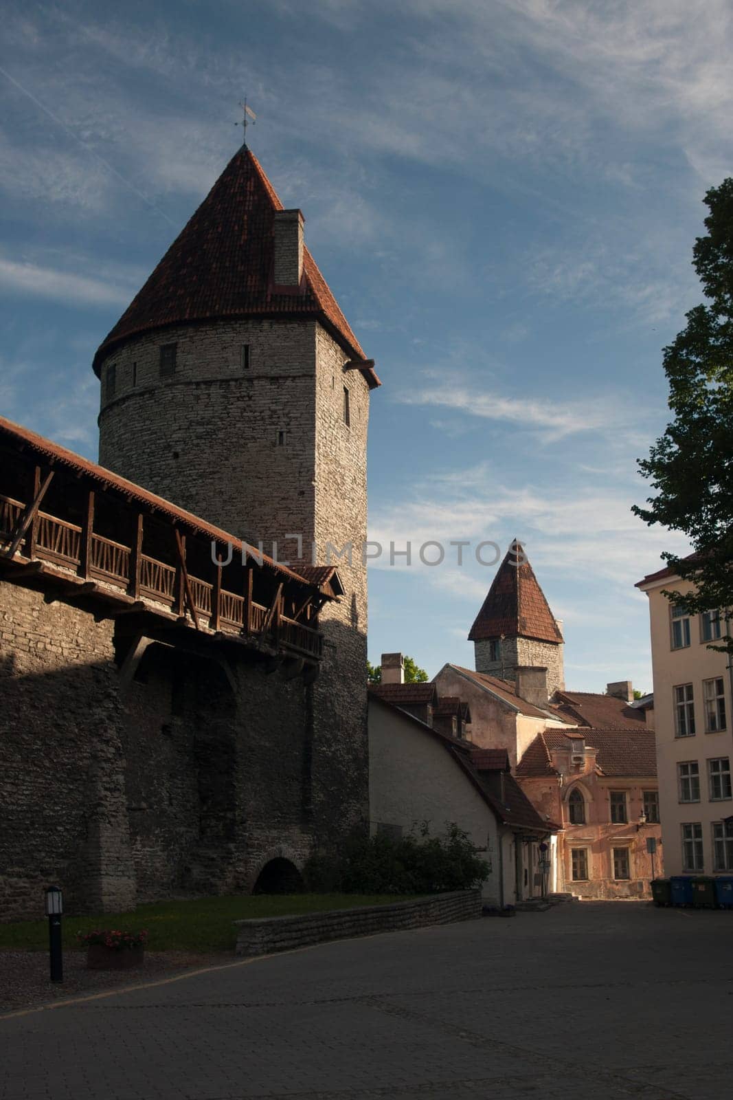 middle ages towers and town wall