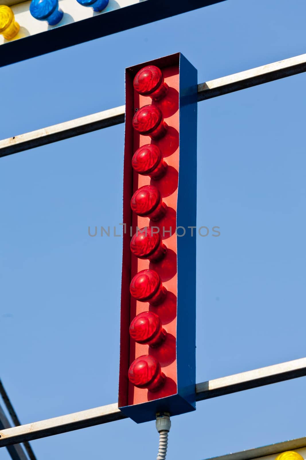 classic electric sign like the ones used in circus or old fashioned shops representing the I letter