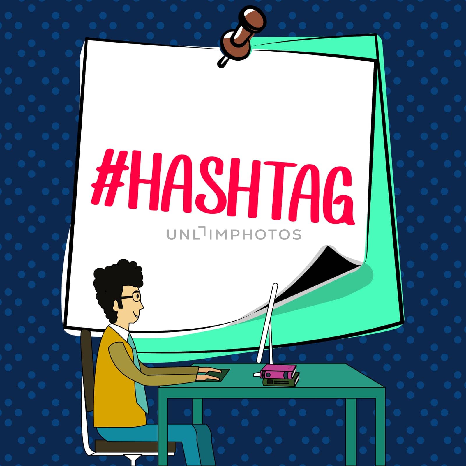 Text showing inspiration Hashtag, Business showcase Internet tag for social media Communication search engine strategy