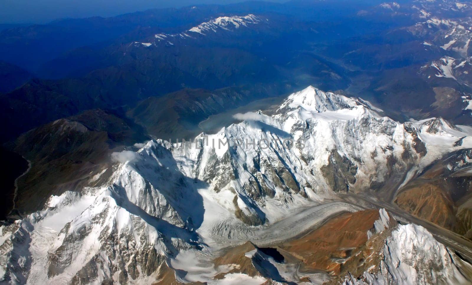 The Caucasus Mountains from a bird's-eye view.