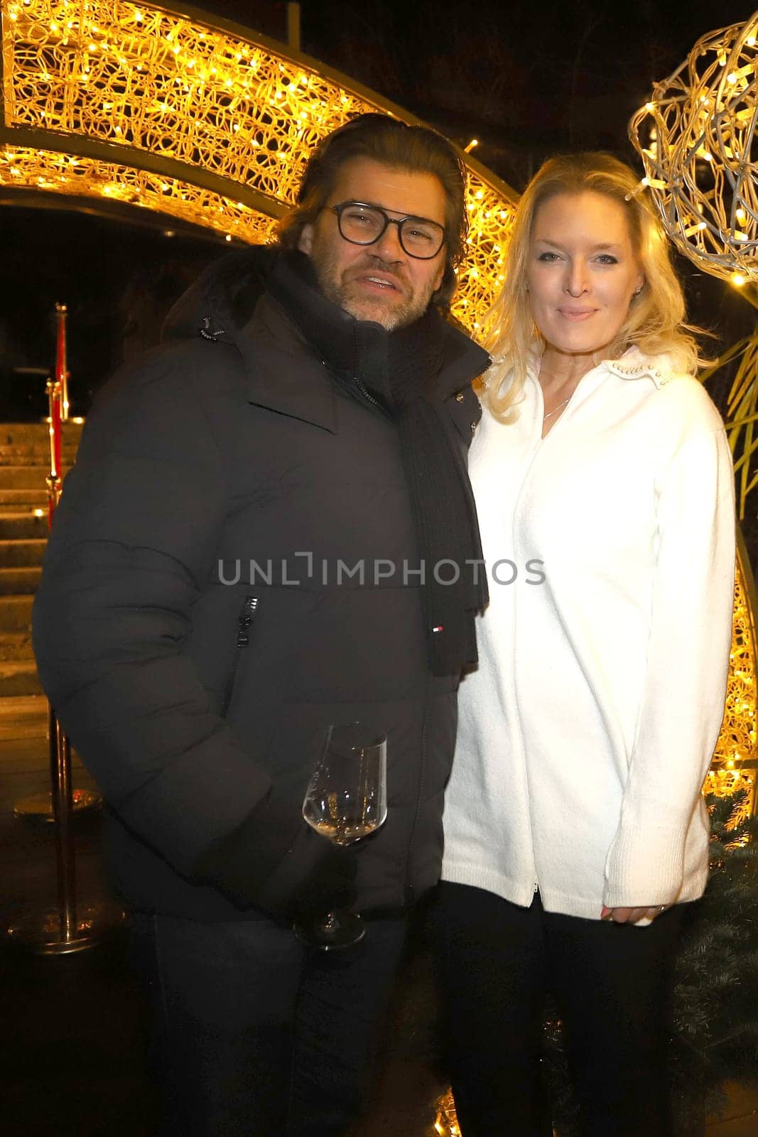 Gunnar Henke and Rixa von Oldenburg at a winter magic event in Hamburg in December 2022