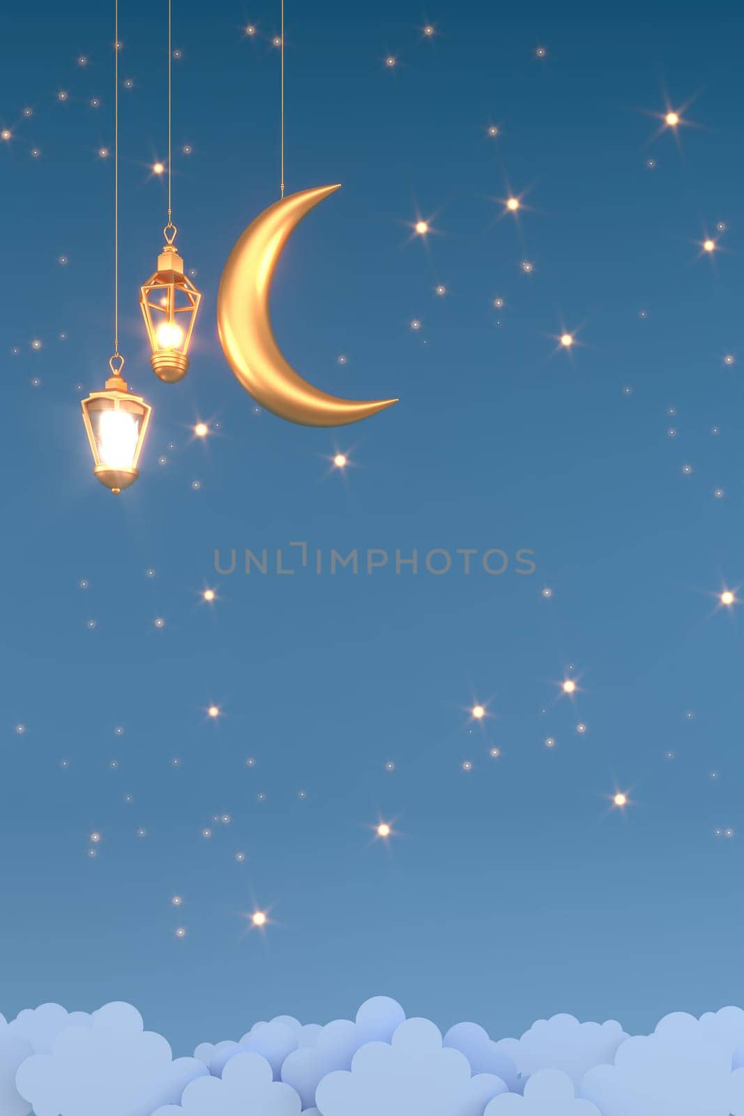 Ramadan Kareem Greeting Background Islamic 3d illustration design
