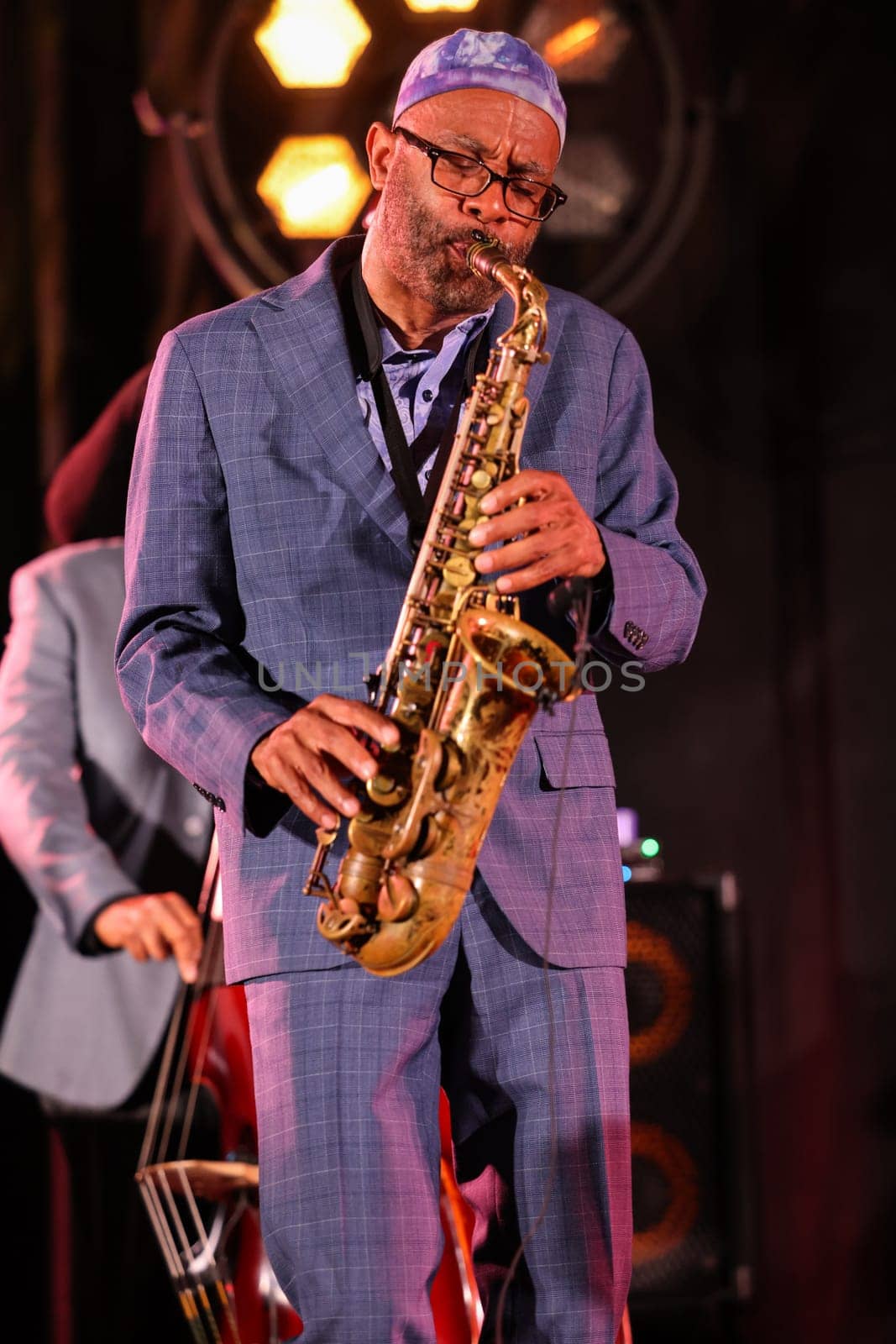 Cracow, Poland - July 08, 2022: Kenny Garrett Quintet performing live on the Kijow Centre stage at Summer Jazz Festival in Cracow, Poland