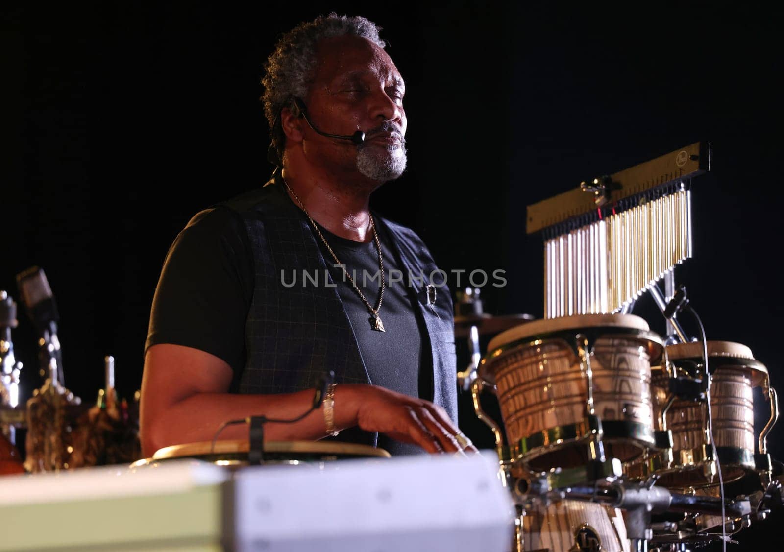 Cracow, Poland - July 08, 2022: Kenny Garrett Quintet performing live on the Kijow Centre stage at Summer Jazz Festival in Cracow, Poland