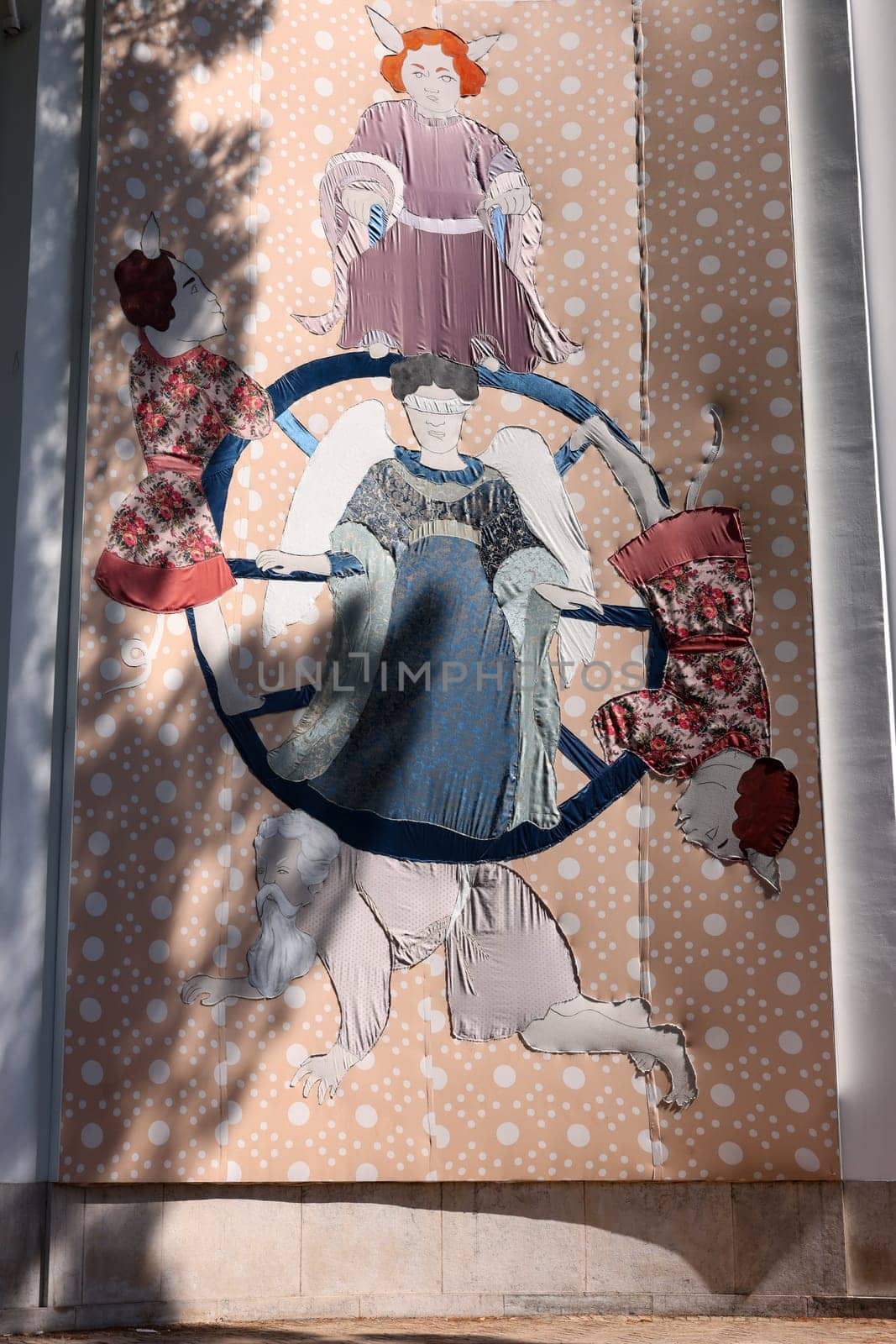 Venice, Italy - Sept 6, 2022: 59th Venice Art Biennale in Venice. Re-enchanting the World the project by Małgorzata Mirga-Tas manifesto on Roma identity and art at the Polish pavilon