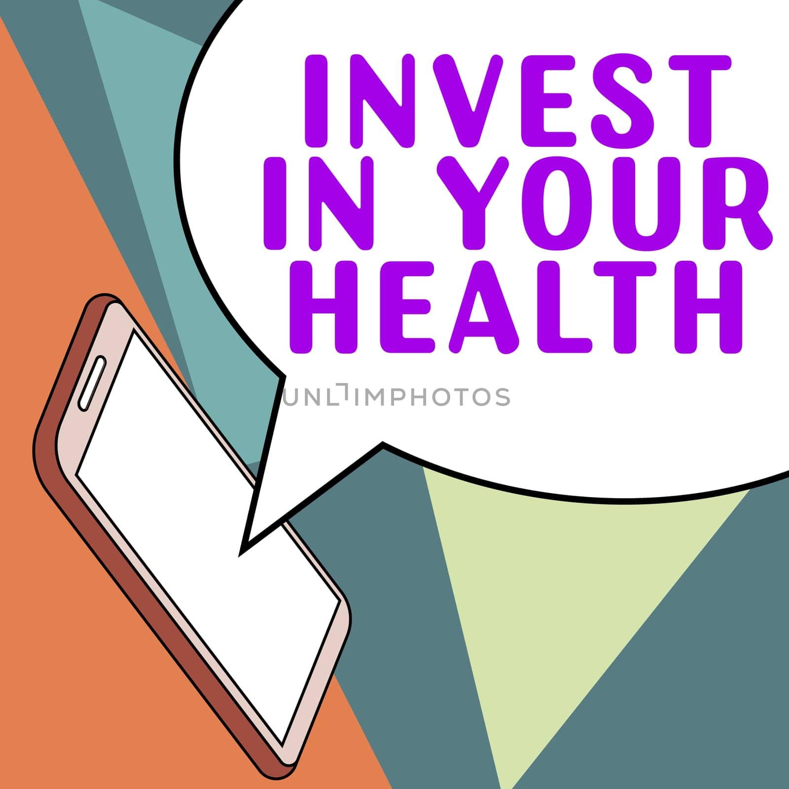 Text showing inspiration Invest In Your Health, Business overview Live a Healthy Lifestyle Quality Food for Wellness