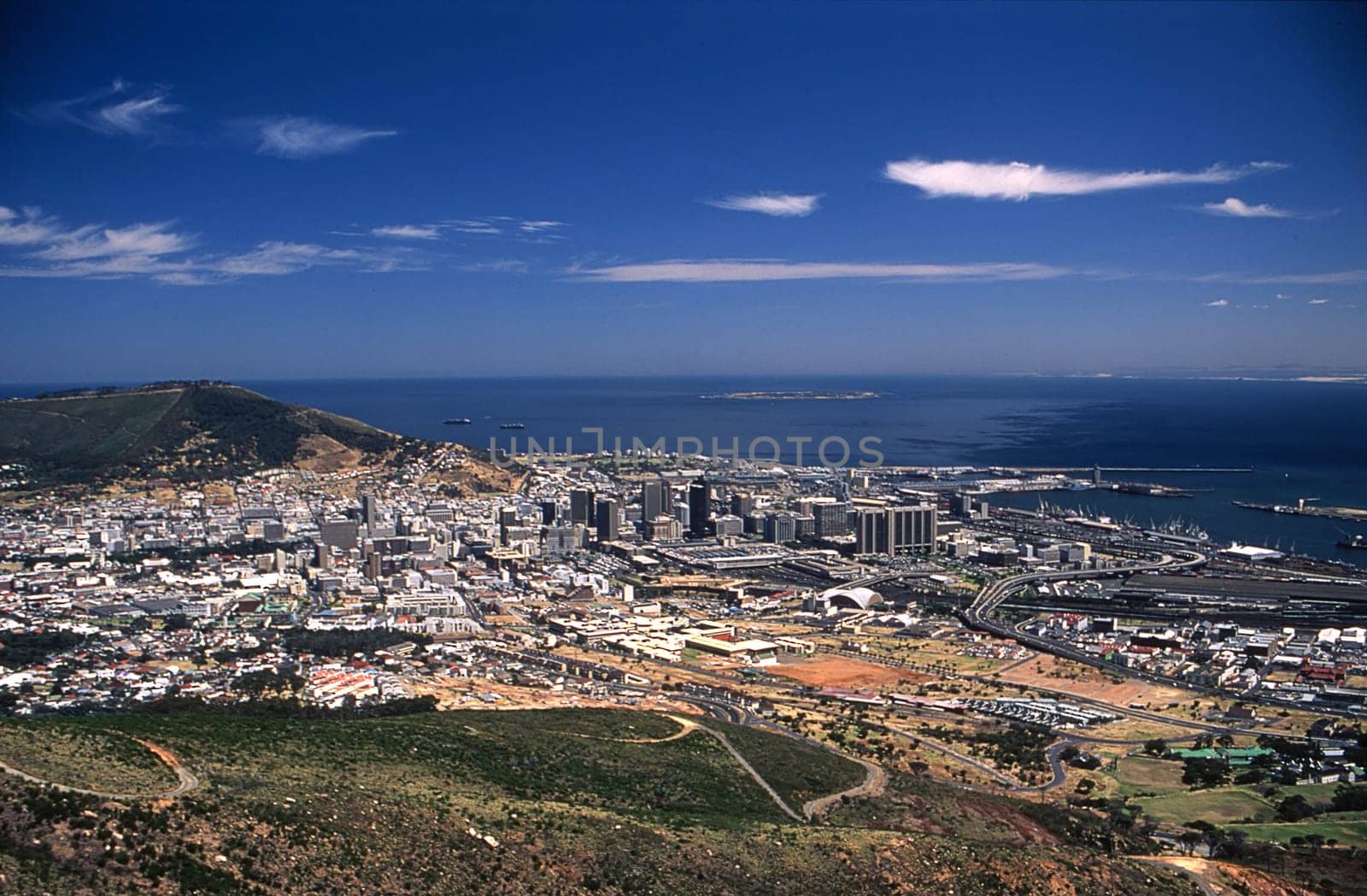 Panoramic view of cape town, western cape, south africa.