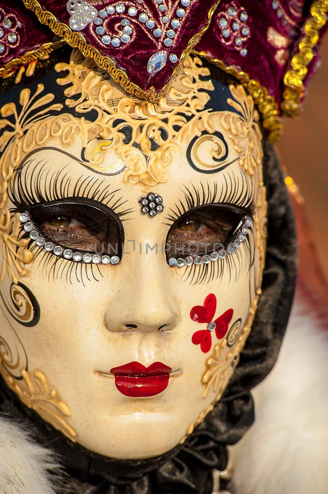 VENICE, ITALY - Febrary 5 2018: The masks of the Venice carnival 2018.