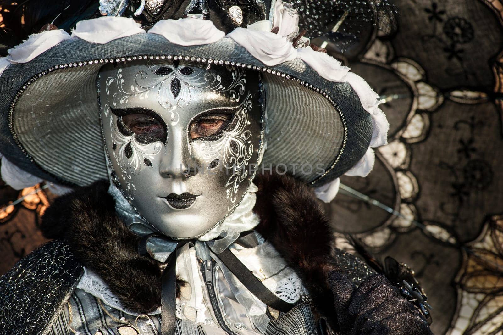 VENICE, ITALY - Febrary 5 2018: The masks of the Venice carnival 2018.