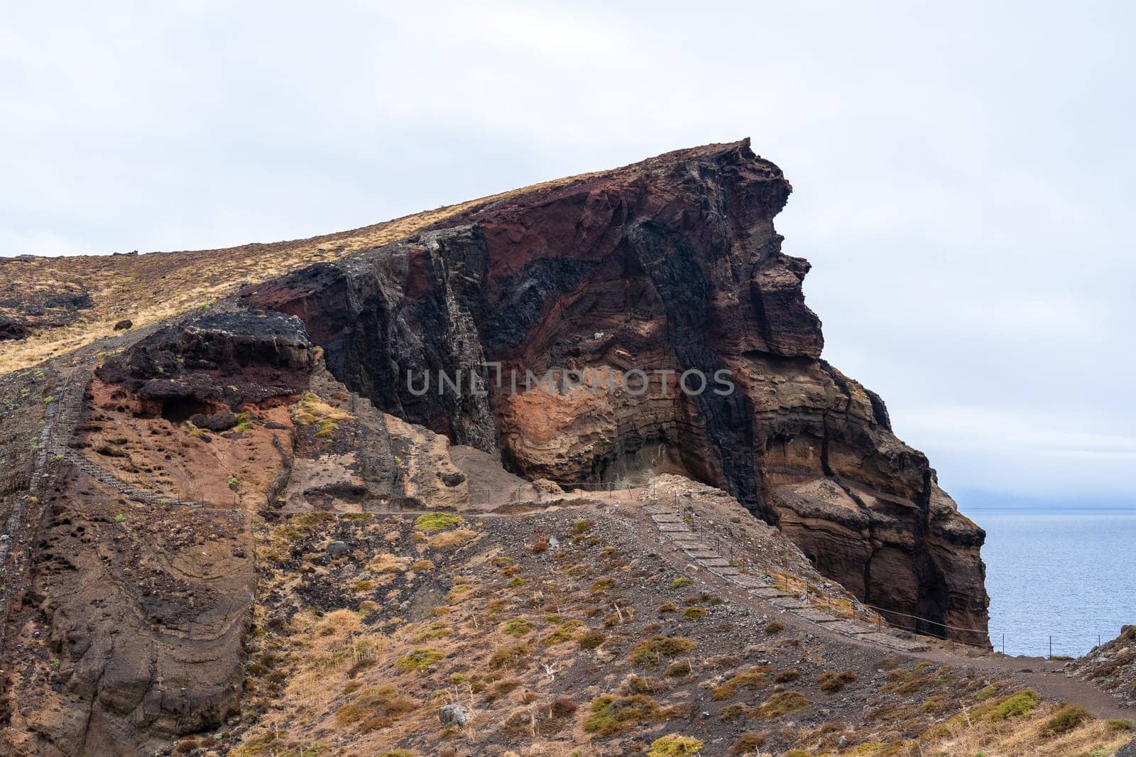 Cliffs at Ponta de Sao Lourenco. Cape is the most eastern point of Madeira island