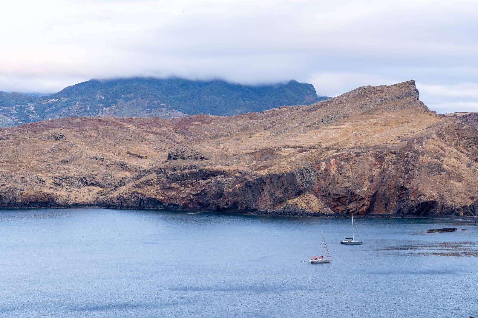Cliffs at Ponta de Sao Lourenco. Cape is the most eastern point of Madeira island