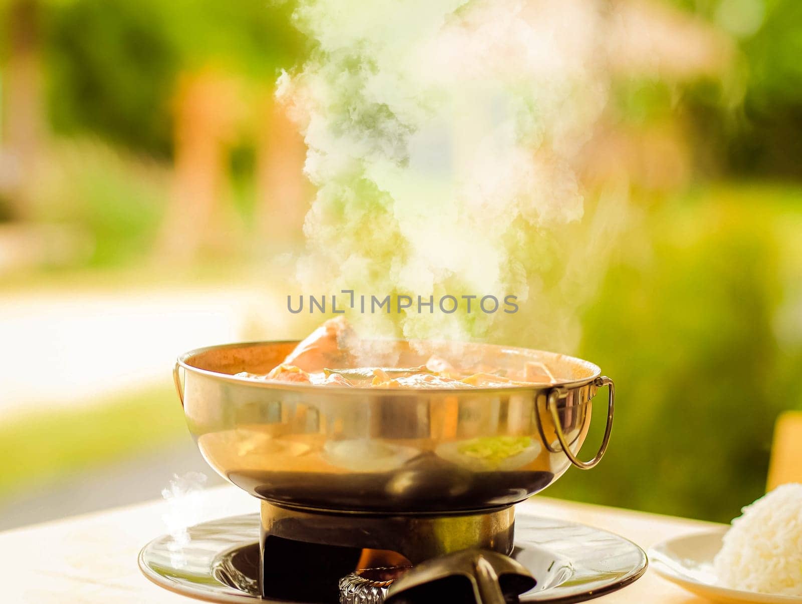 Thai food style Seafood Hot Pot. Traditional Thai style food