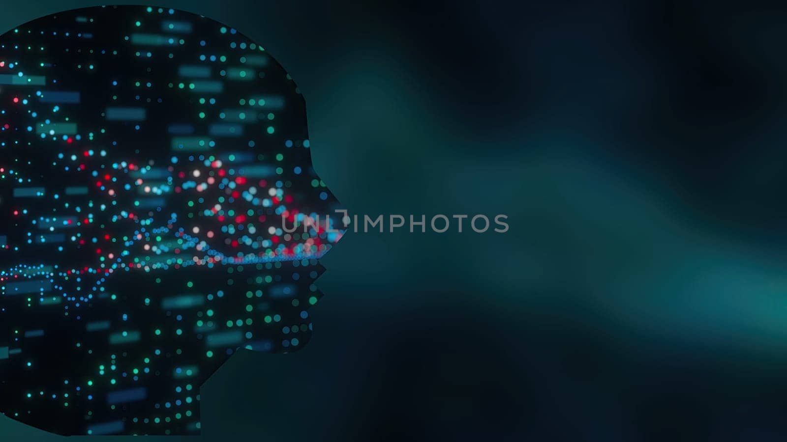 Head technology. Computer generated 3d render