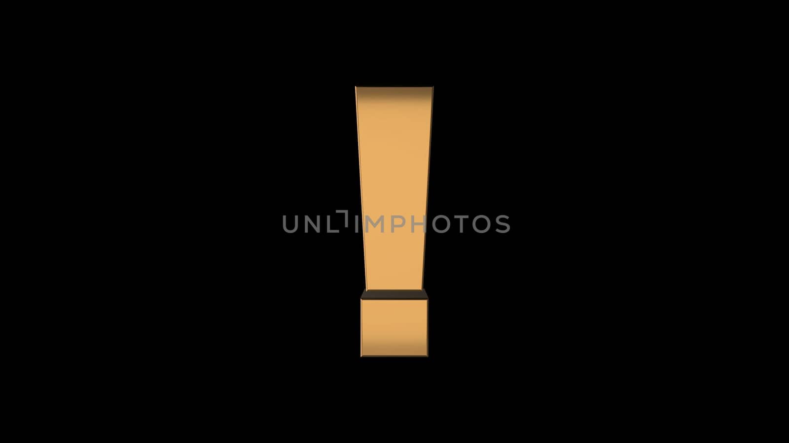 Exclamation mark. Computer generated 3d render